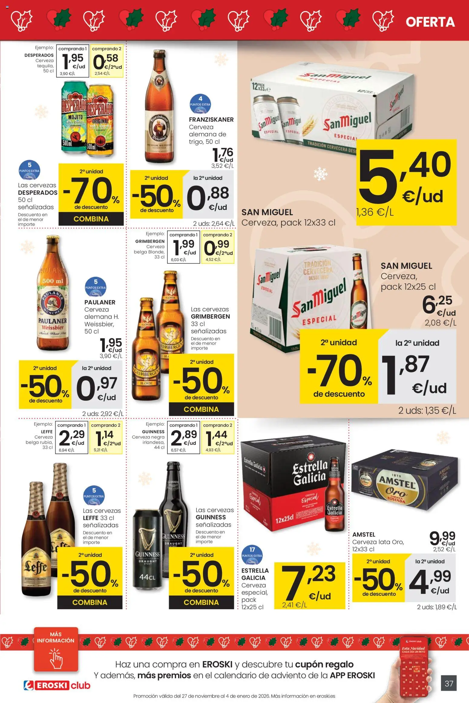 Eroski - Center │ válido desde el 18.12.2025 | Página: 37 | Productos: Cerveza, Παρμεζάνα