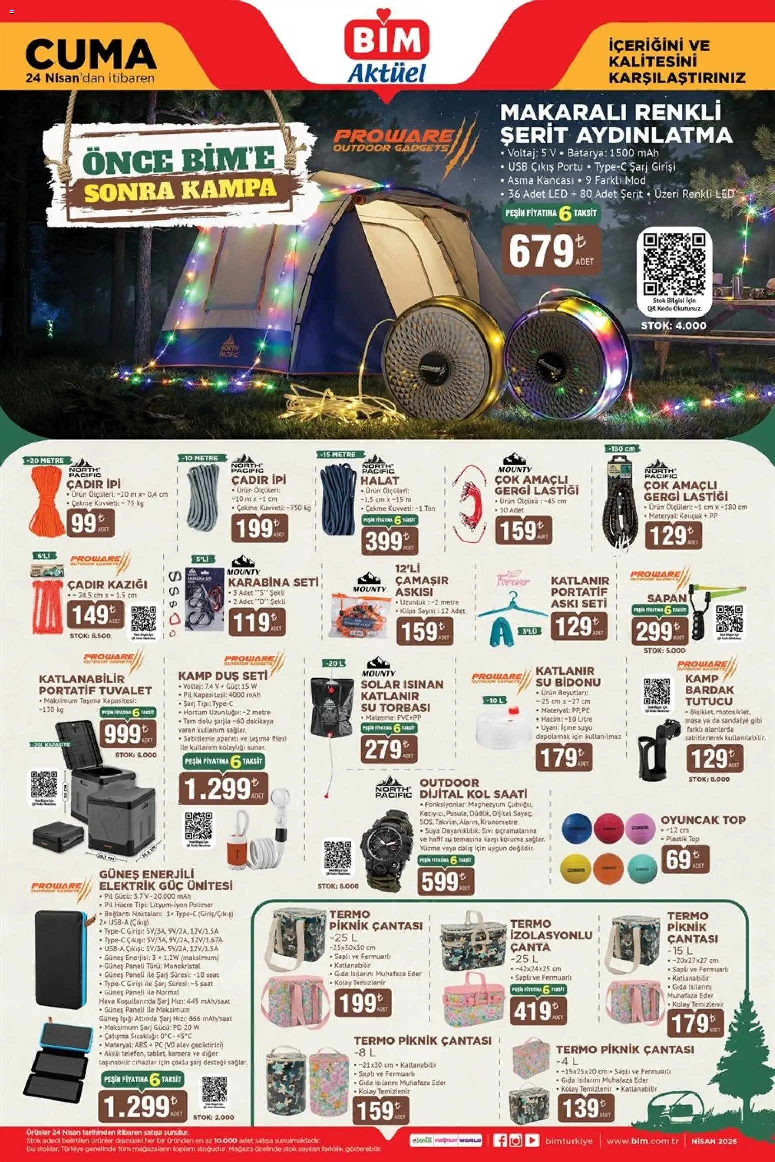 BİM - Katalog Cuma - 24.04.2026 tarihinden itibaren geçerlidir | Sayfa: 6 | Ürünler: Askı, Zselatin, Kamera, USB