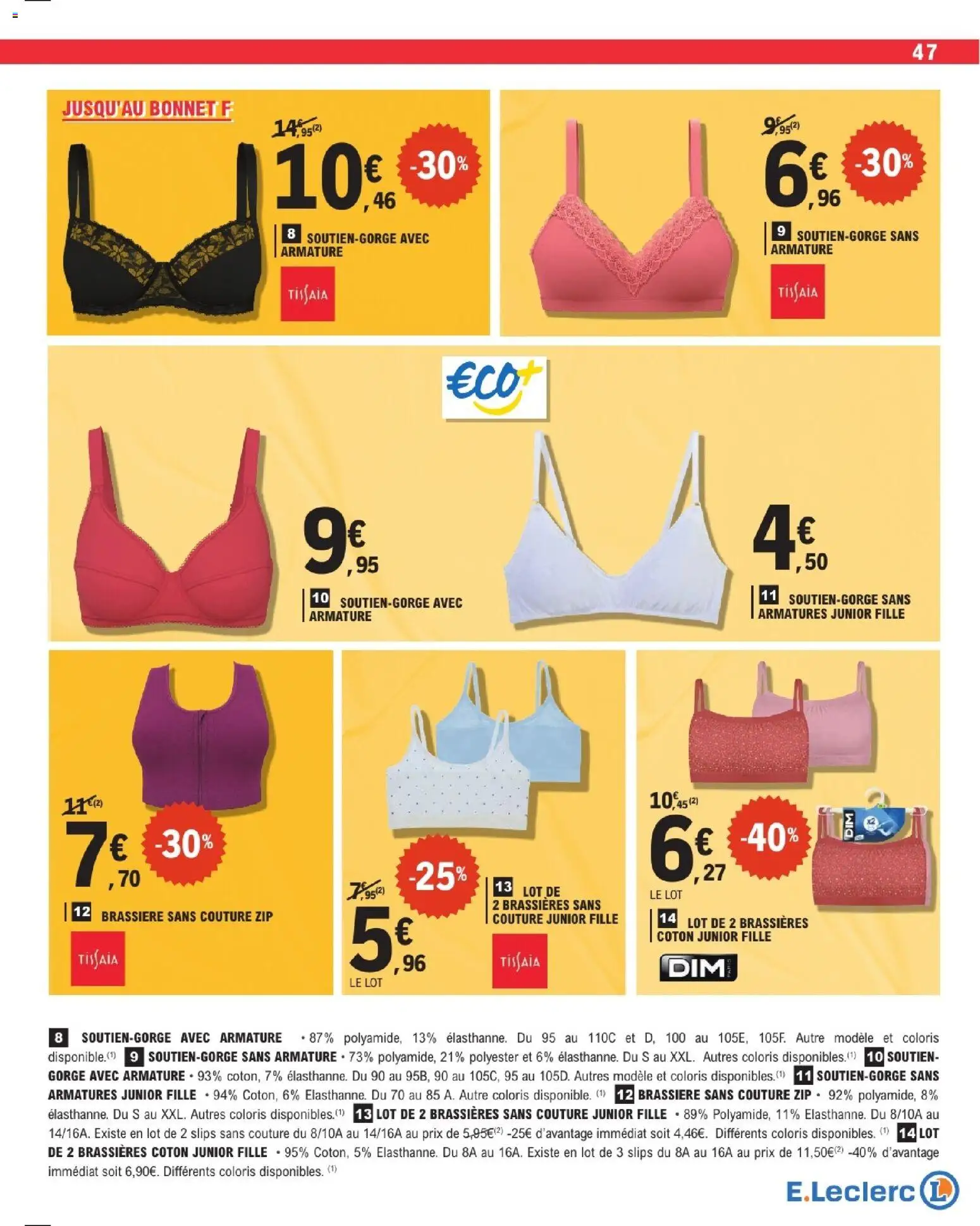 {H1} | Page: 47 | Produits: Bonnet, Coton, Soutien-gorge, Slips