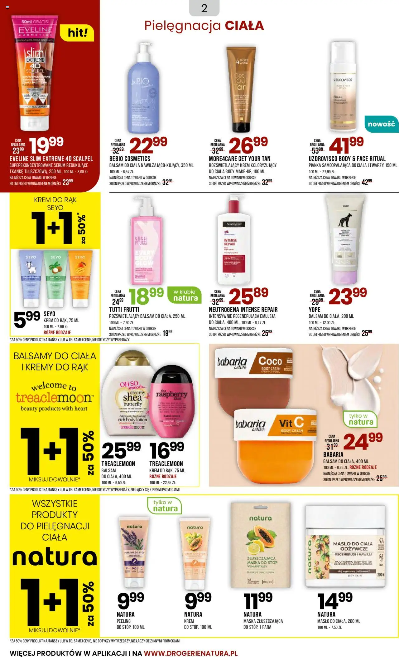Drogerie Natura Gazetka od 22.08.2025 | Strona: 2 | Produkty: Olej, Maska, Krem do rąk, Krem do stóp