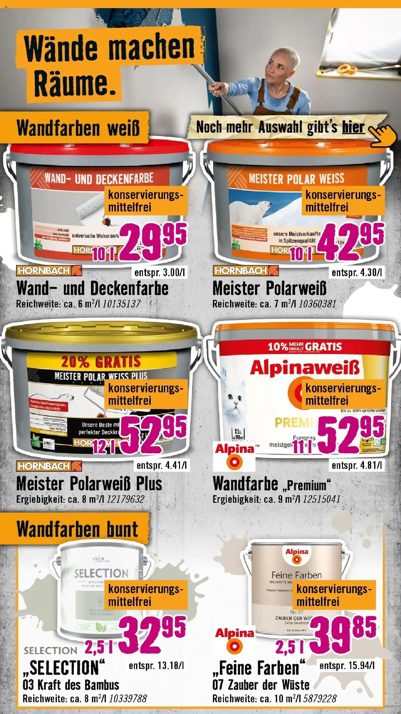 Hornbach Ran ans Projekt. Es ist schon Pflanzzeit. – gültig ab 10.03.2026 | Seite: 29 | Produkte: Wandfarbe