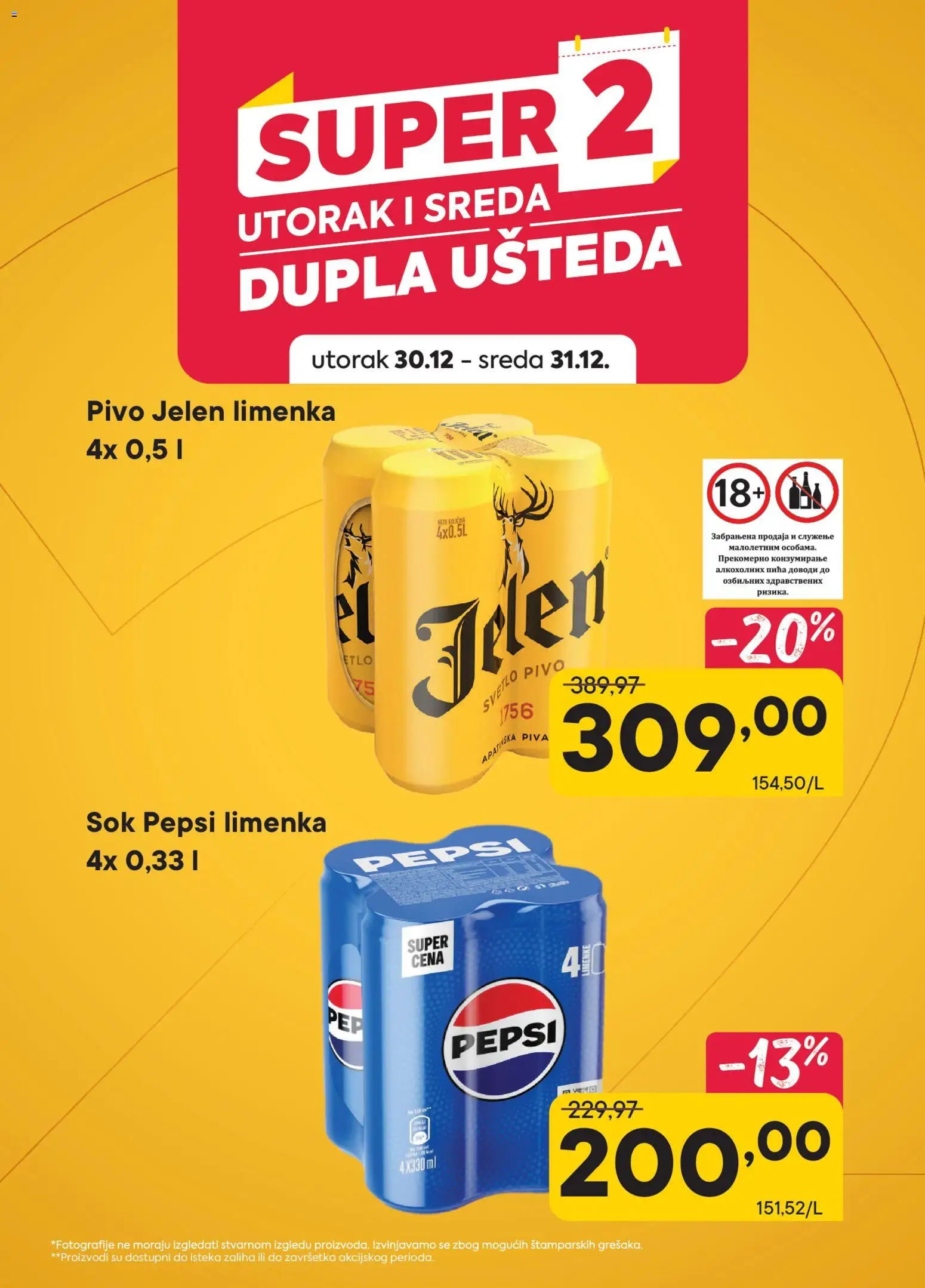 PerSu katalog - važi od 30.12.2025 | Strana: 1 | Proizvode: Sok, Pivo, Pepsi