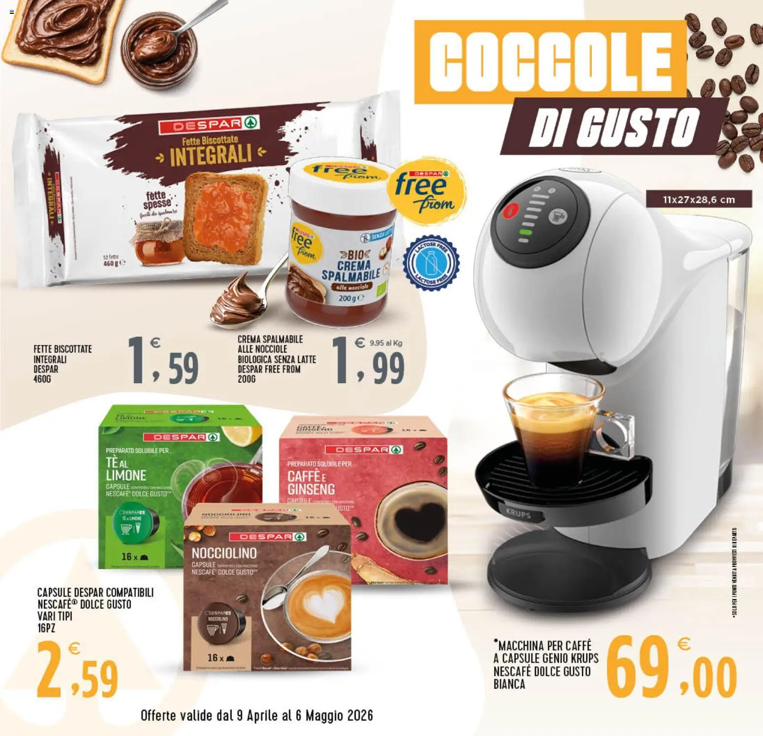 Volantino Interspar del 09.04.2026 | Pagina: 27 | Prodotti: Caffè, Tè, Latte, Fette biscottate
