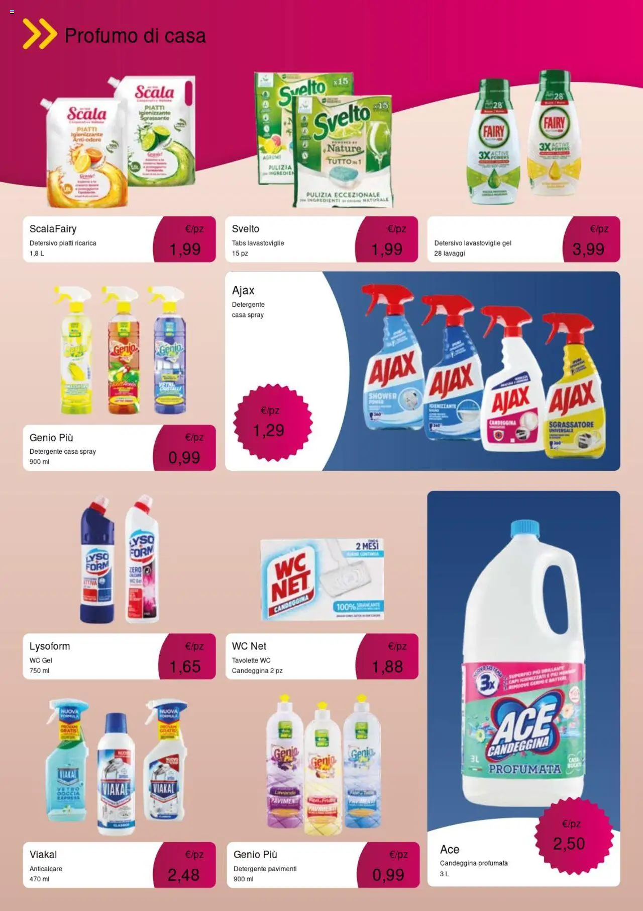 Volantino Acqua e Sapone del 01.08.2025 | Pagina: 3 | Prodotti: Sgrassatore, Lavastoviglie, WC, Profumo