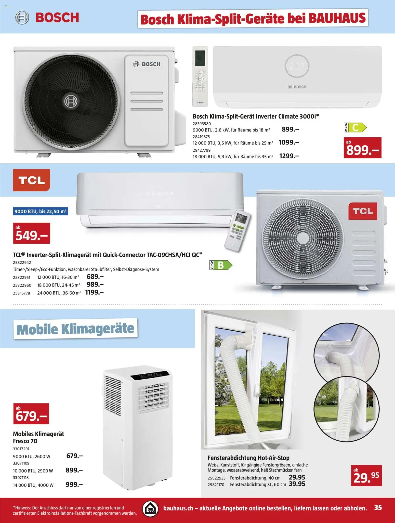 Bauhaus aktionen – gültig ab 27.04.2026 | Seite: 35 | Produkte: Klimagerät, Bosch