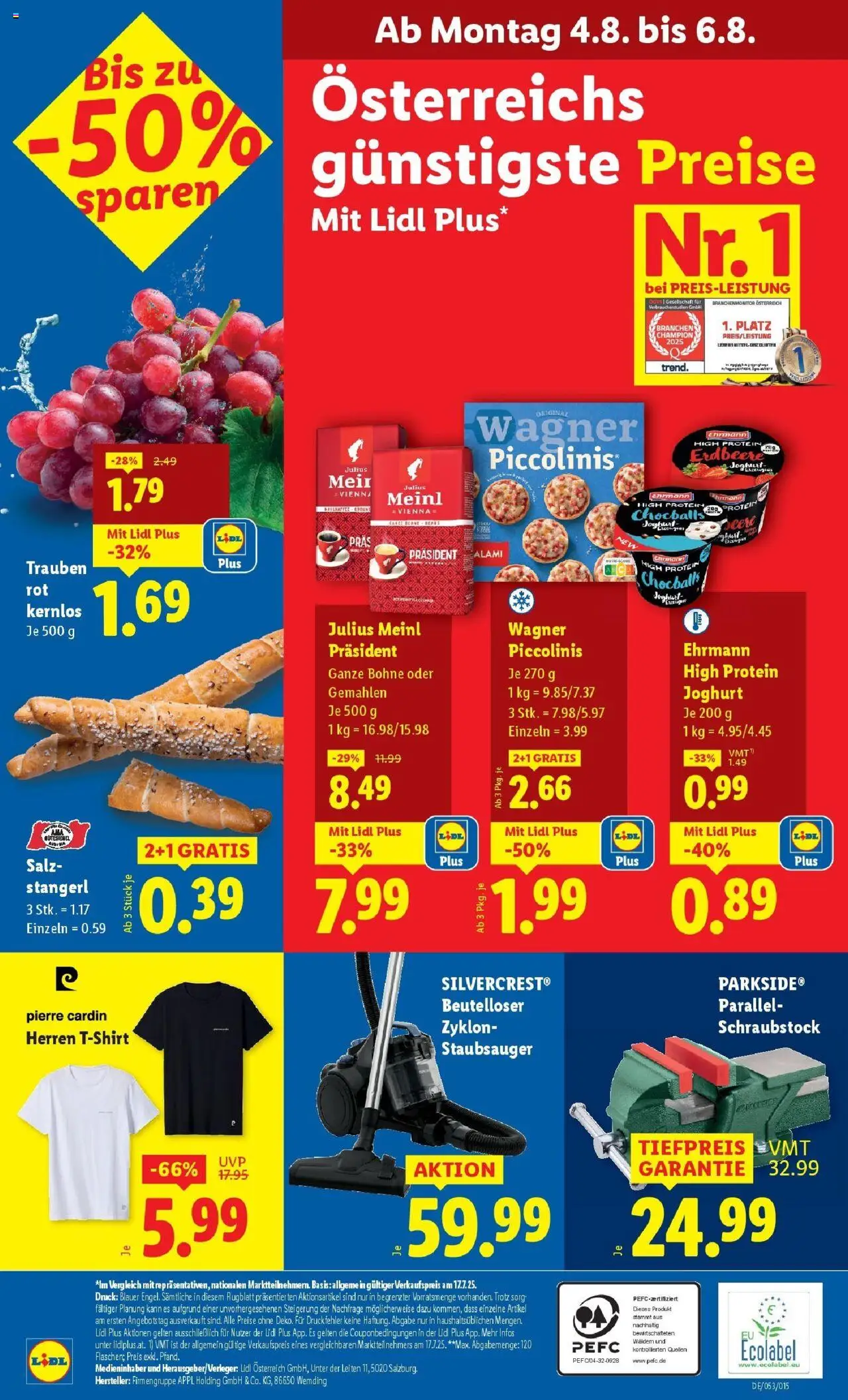 Lidl Flugblatt - Salzburg, Dornbirn, Jenbach gültig ab 31.07.2025 | Seite: 40 | Produkte: Salz, Staubsauger, Joghurt