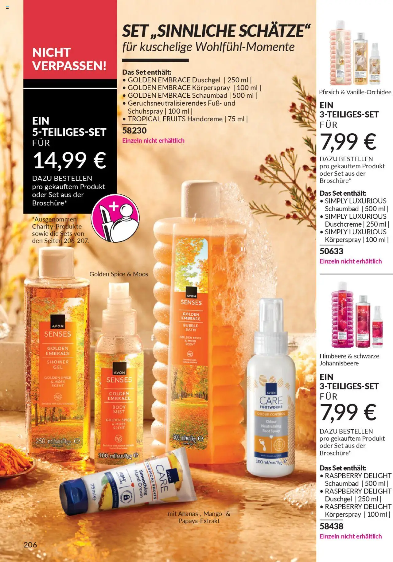 AVON Katalog Oktober 2025 – gültig ab 01.10.2025 | Seite: 208 | Produkte: Duschgel, Mango, Duschcreme, Himbeere