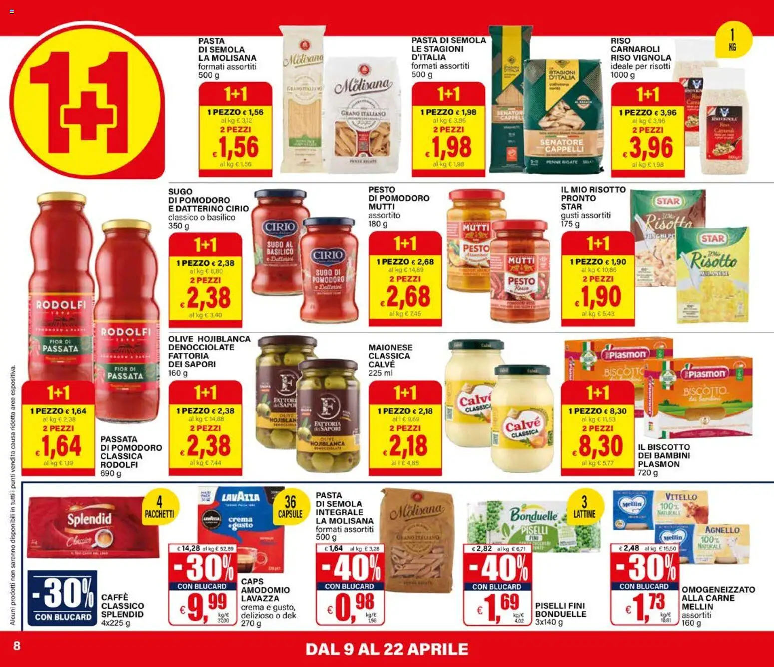 Volantino Il Gigante del 09.04.2026 | Pagina: 8 | Prodotti: Maionese, Olive, Pesto, Mutti