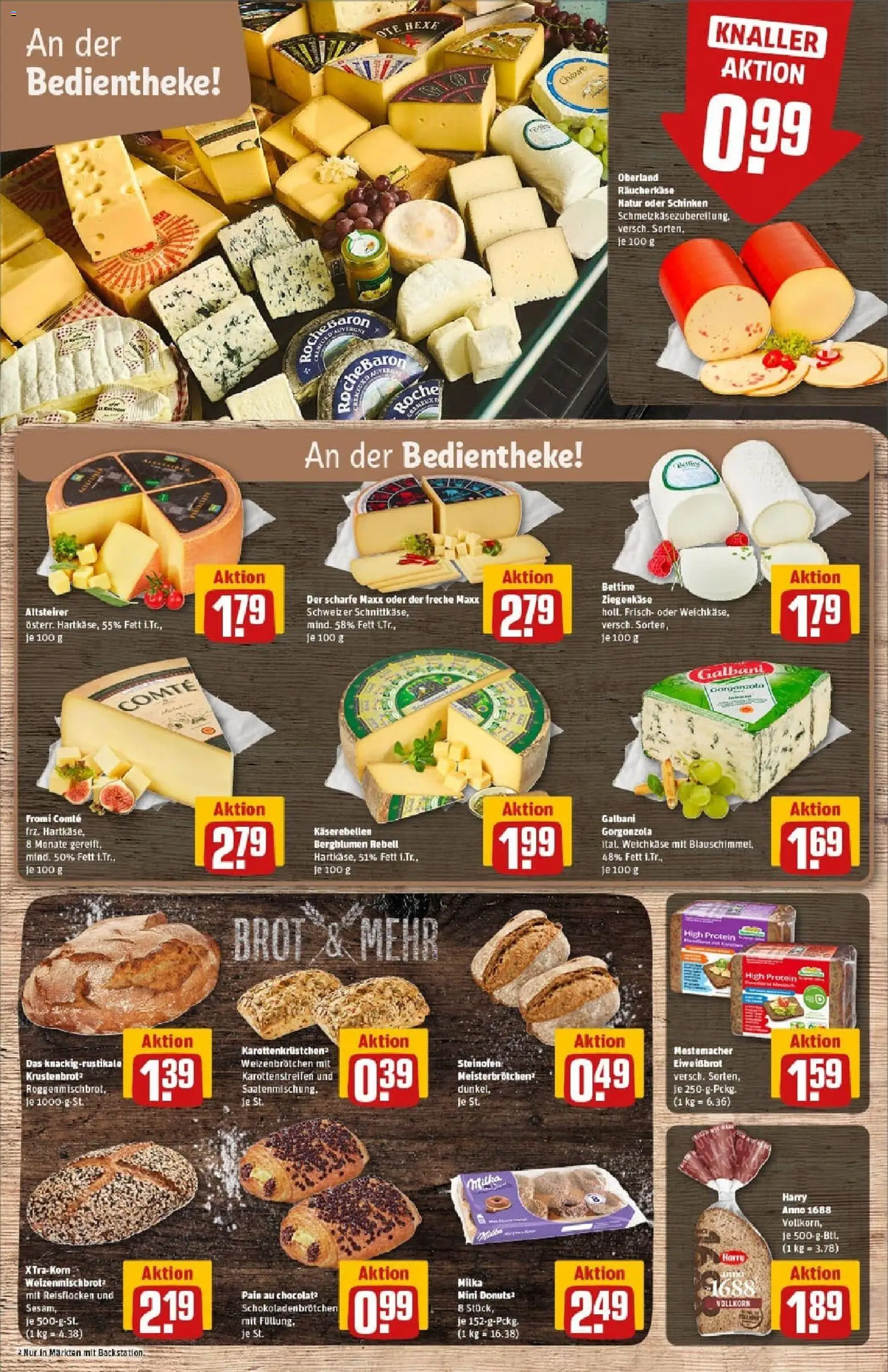Rewe prospekt Wernigerode	 – gültig ab 26.10.2025 | Seite: 15 | Produkte: Ziegenkäse, Milka, Croissant, Brot