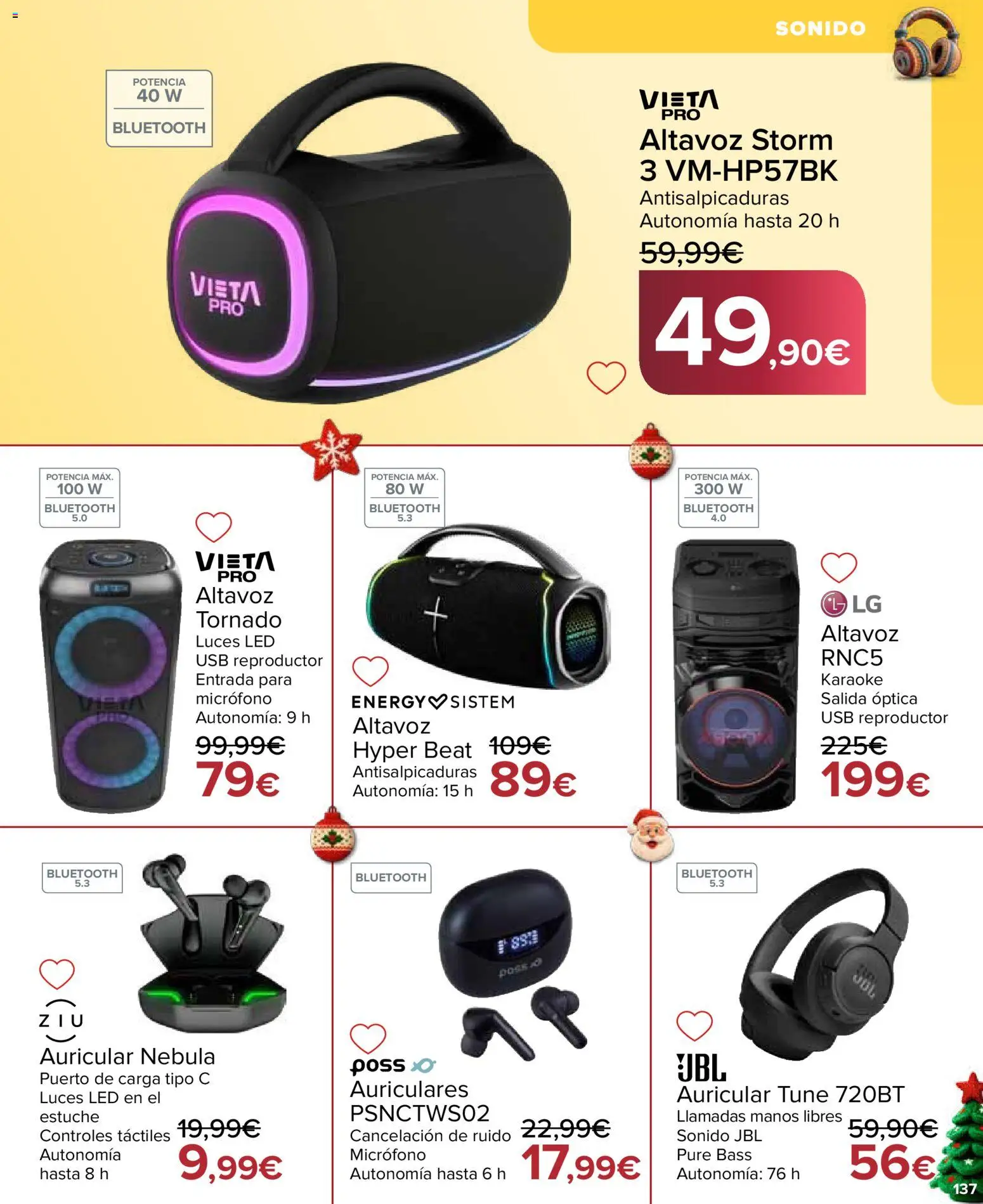 Carrefour Juguetes │ válido desde el 07.11.2025 | Página: 137 | Productos: Auriculares, Micrófono, Altavoz, USB