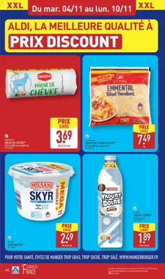 Aldi - Prévisualisation de Aldi catalogue semaine 45 valide à partir de 04.11.2025 | Page: 21 | Produits: Yaourt à boire, Emmental, Yaourt, Skyr