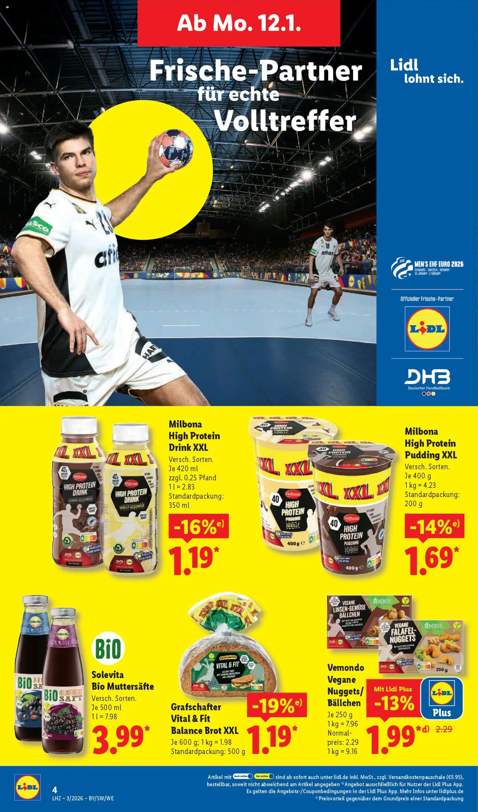 Lidl Prospekt Uffenheim – gültig ab 12.01.2026 | Seite: 14 | Produkte: Spiel, Pudding, Brot