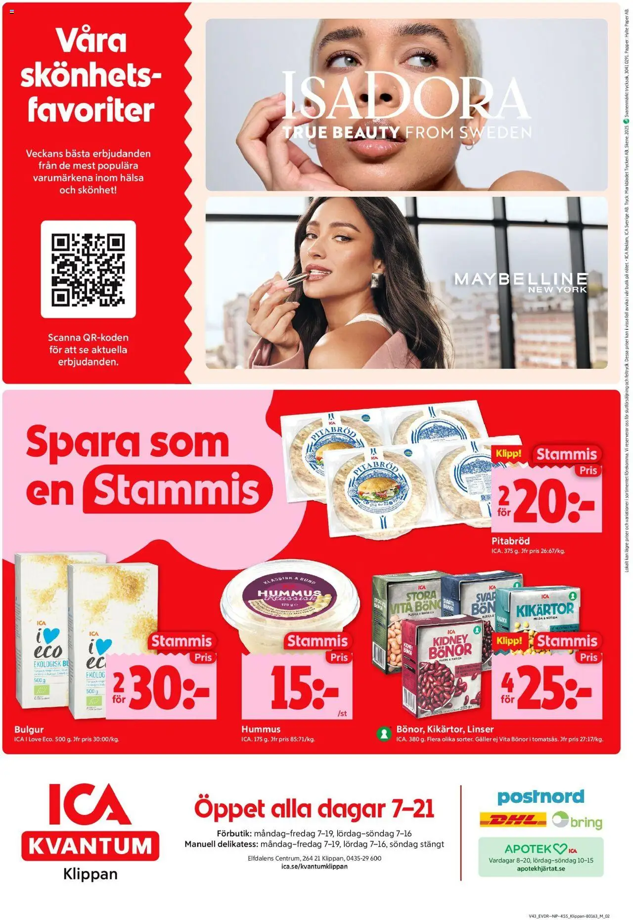 ICA Kvantum reklamblad aktuell från 20.10.2025 | Sida: 14 | Produkter: Linser, Kikärtor, Fanta, Papper