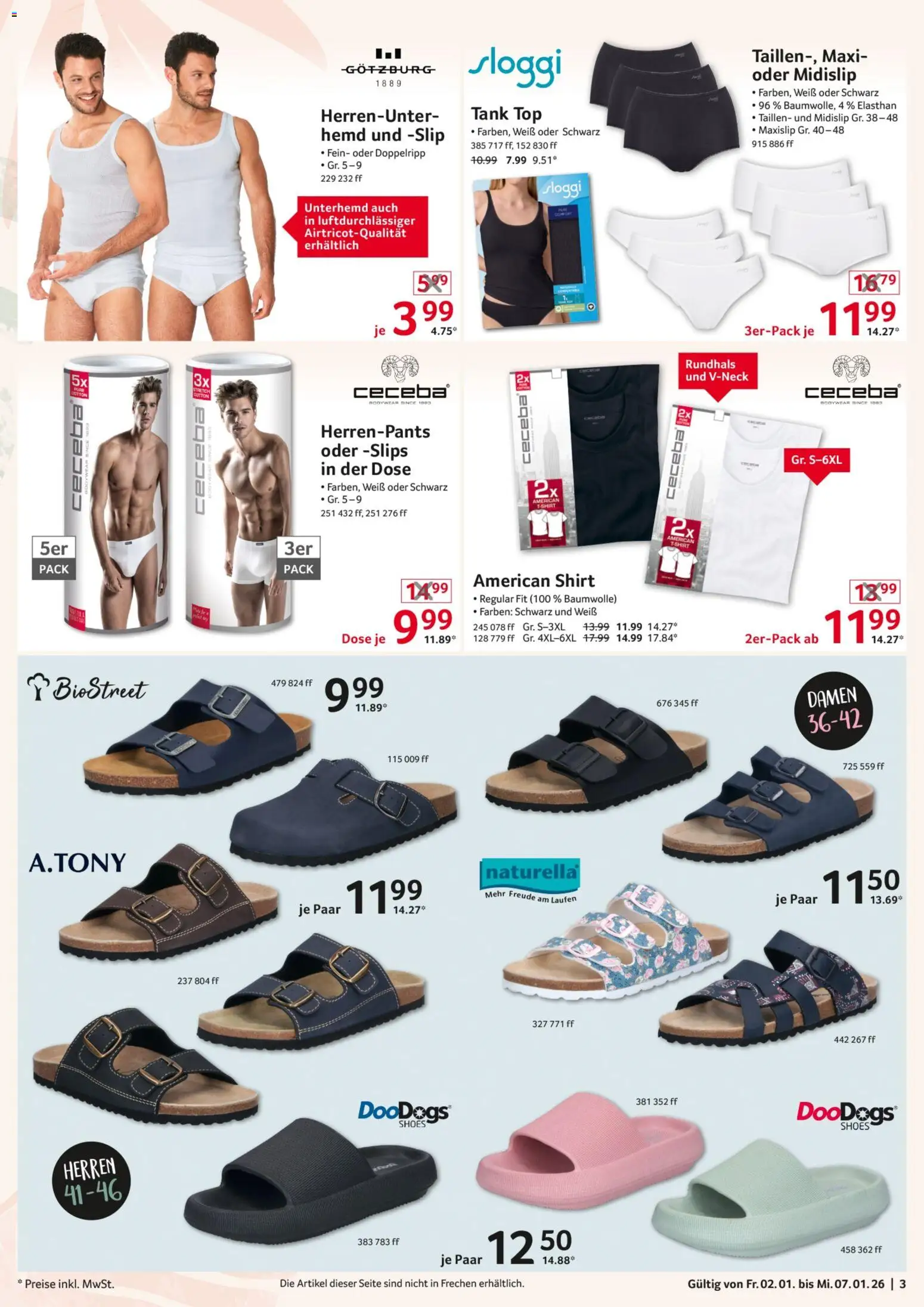 Selgros - Non Food – gültig ab 02.01.2025 | Seite: 3 | Produkte: Shirt, Top, Unterhemd, Slip