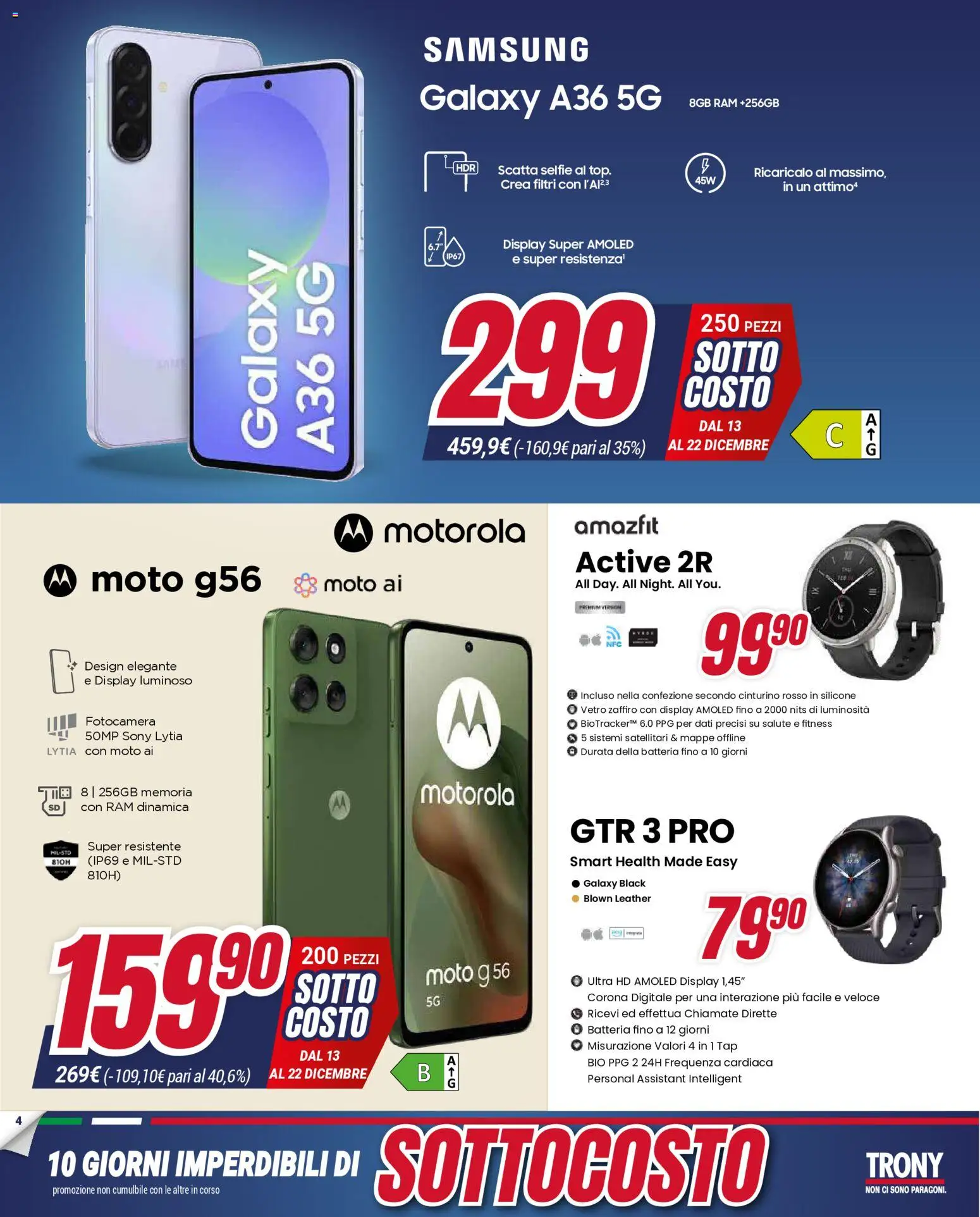 Volantino Trony del 13.12.2025 | Pagina: 4 | Prodotti: Fotocamera, Silicone, Batteria, Samsung