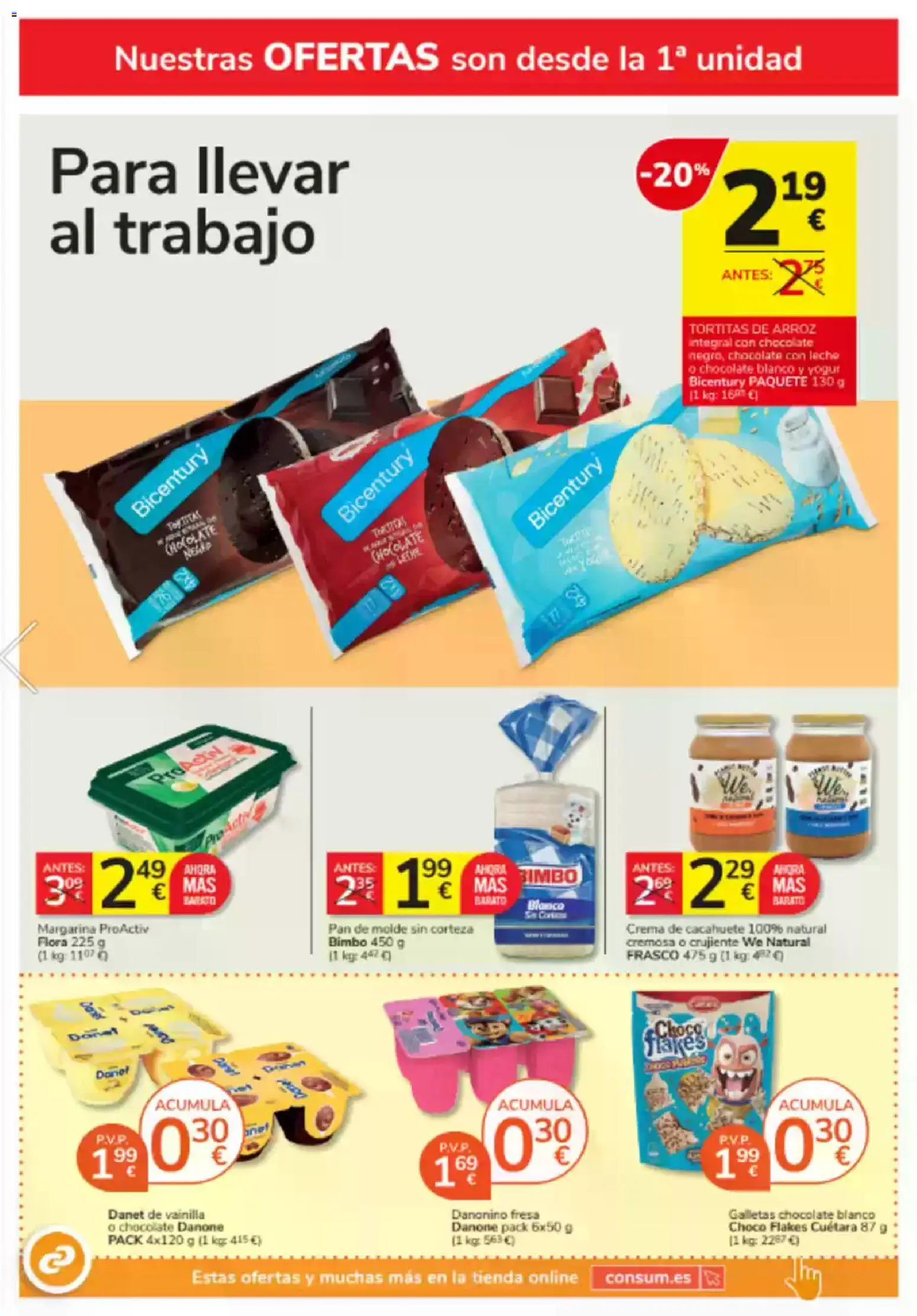 Consum folleto │ válido desde el 23.10.2025 | Página: 8 | Productos: Leche, Yogur, Margarina, Chocolate con leche