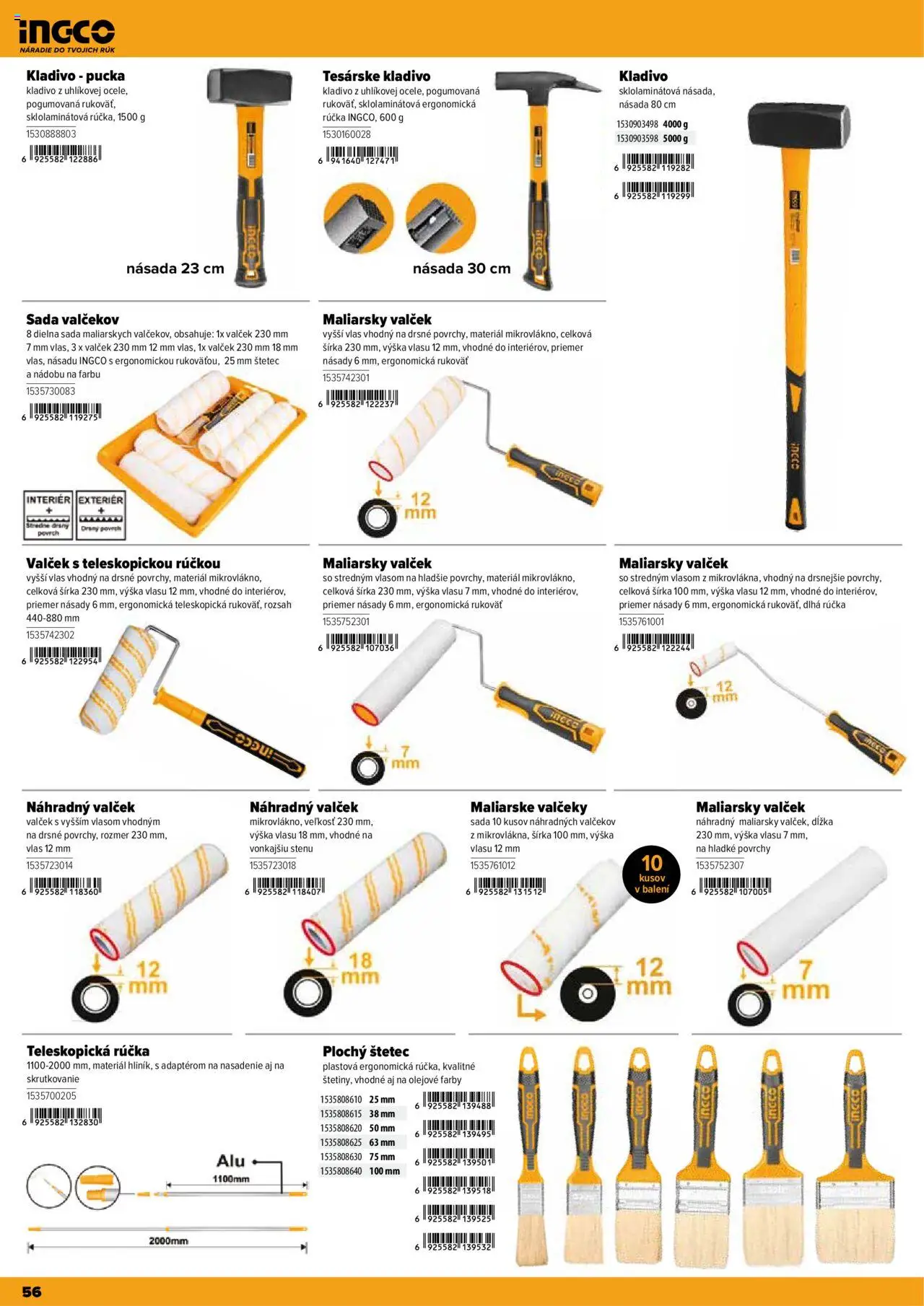 Nové Kinekus akcie – leták je platný od 28.04.2025 | Strana: 56 | Produkty: Náradie, Štetec