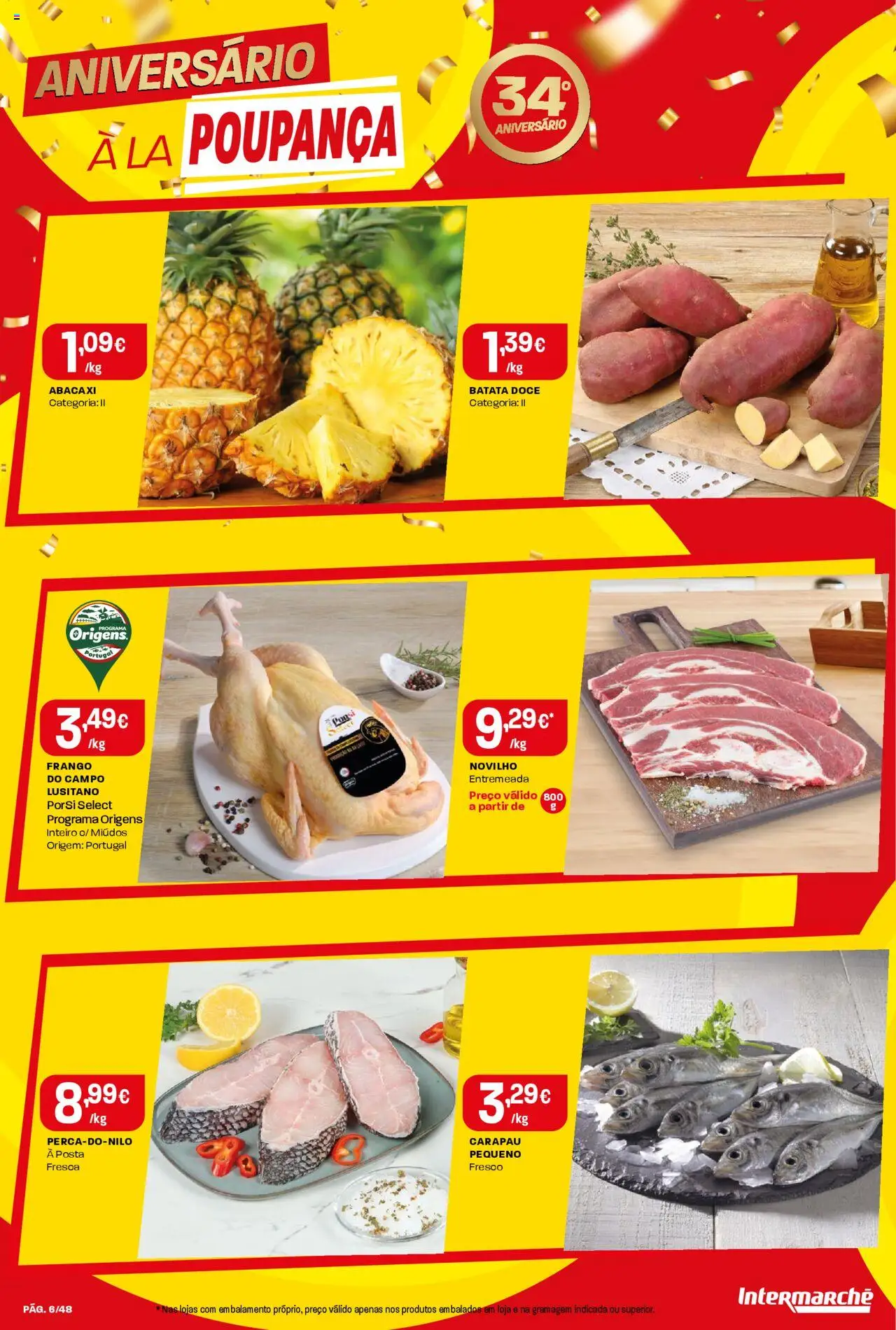Intermarché folheto │ válido de 16.10.2025 | Página: 6 | Produtos: Batata, Frango, Abacaxi