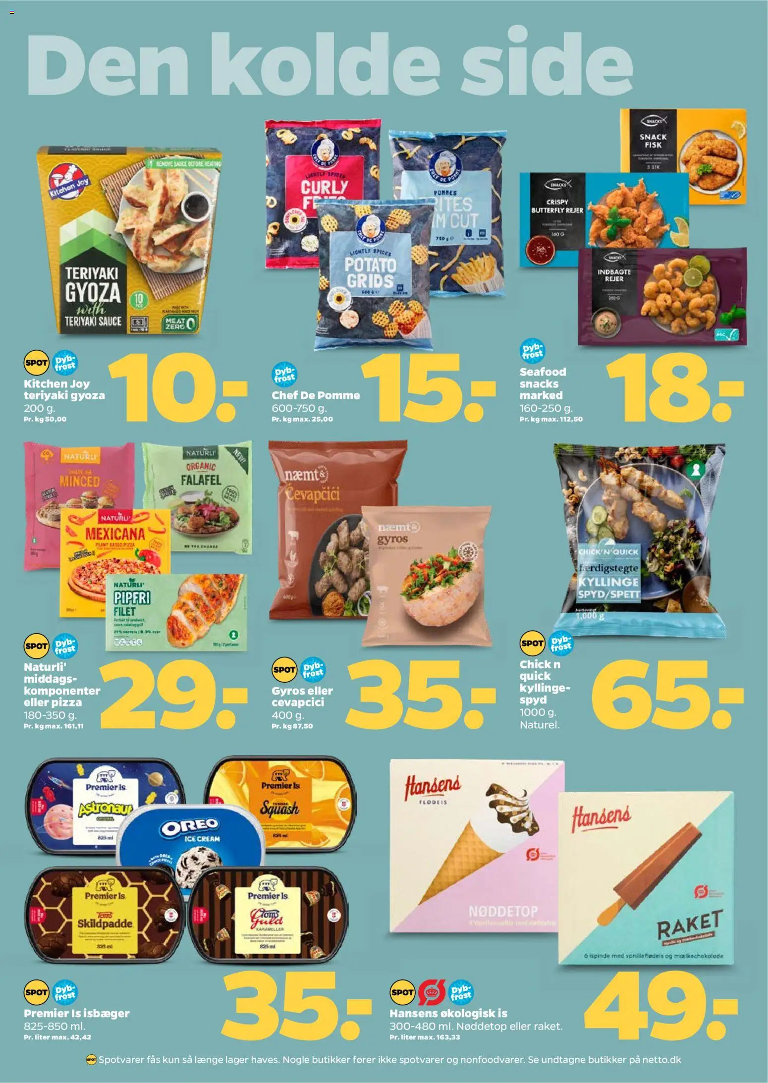 Netto tilbudsavis – gyldig fra 11.04.2026 | Side: 15 | Produkter: Fisk, Falafel, Karameller, Rejer