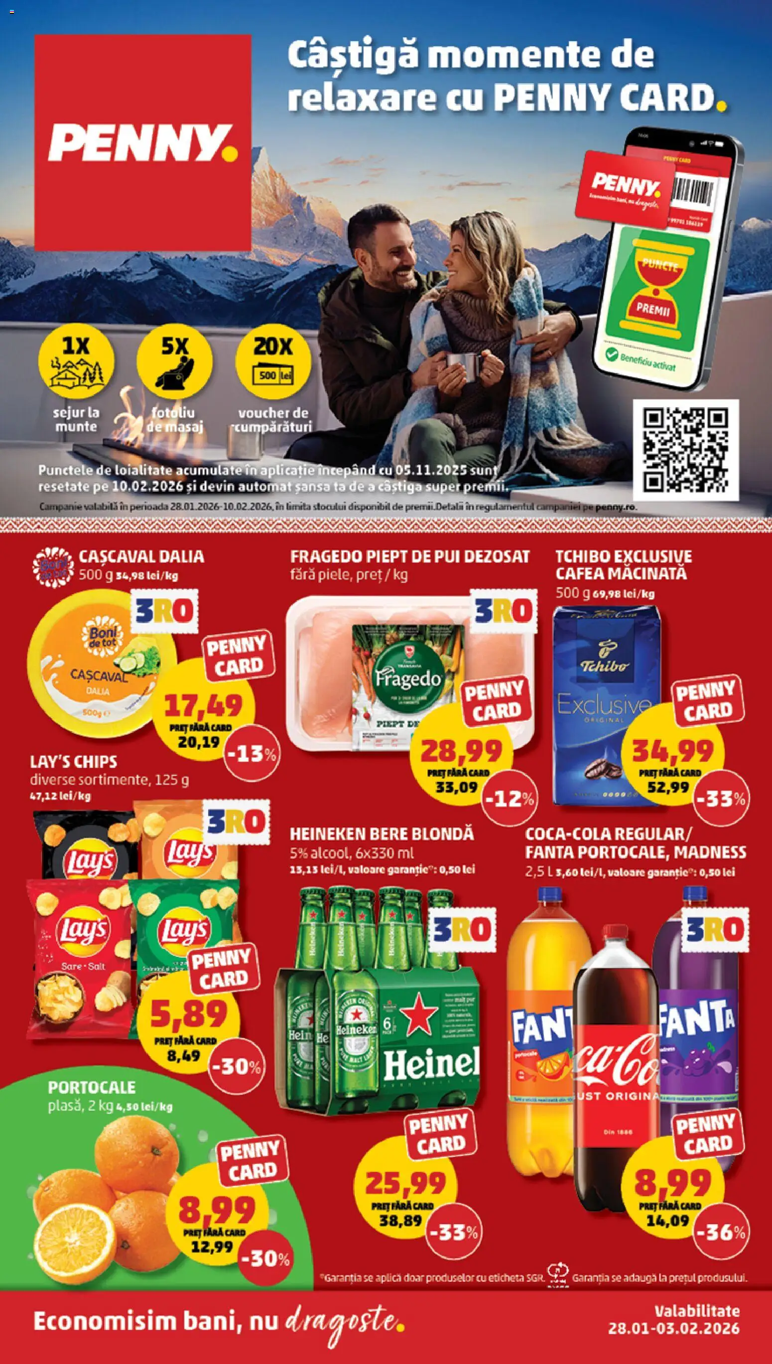 Noul catalog PENNY – valabil de la 28.01.2026 | Pagină: 1 | Produse: Fotoliu, Cașcaval, Bere, Portocale