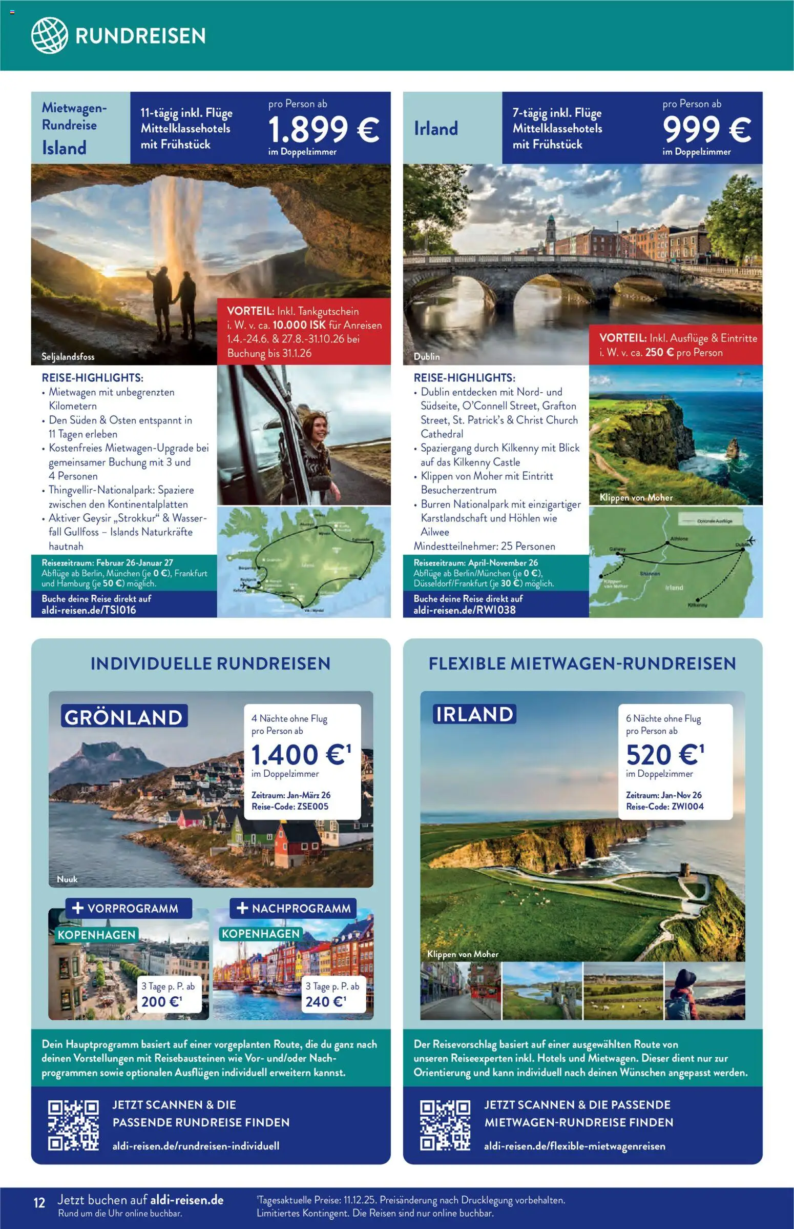 Aldi Reisen  Reisemagazin – gültig ab 01.01.2026 | Seite: 12
