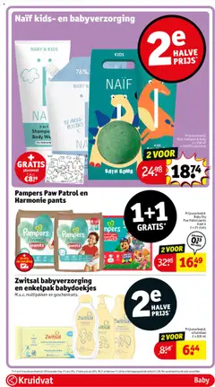 Pampers Paw Patrol en Harmonie pants, Baby Dry Paw Patrol pants maat 4 2 x 25 stuks - Voorbeeld van een folder van Kruidvat, geldig van 06.10.2025 | Pagina: 53