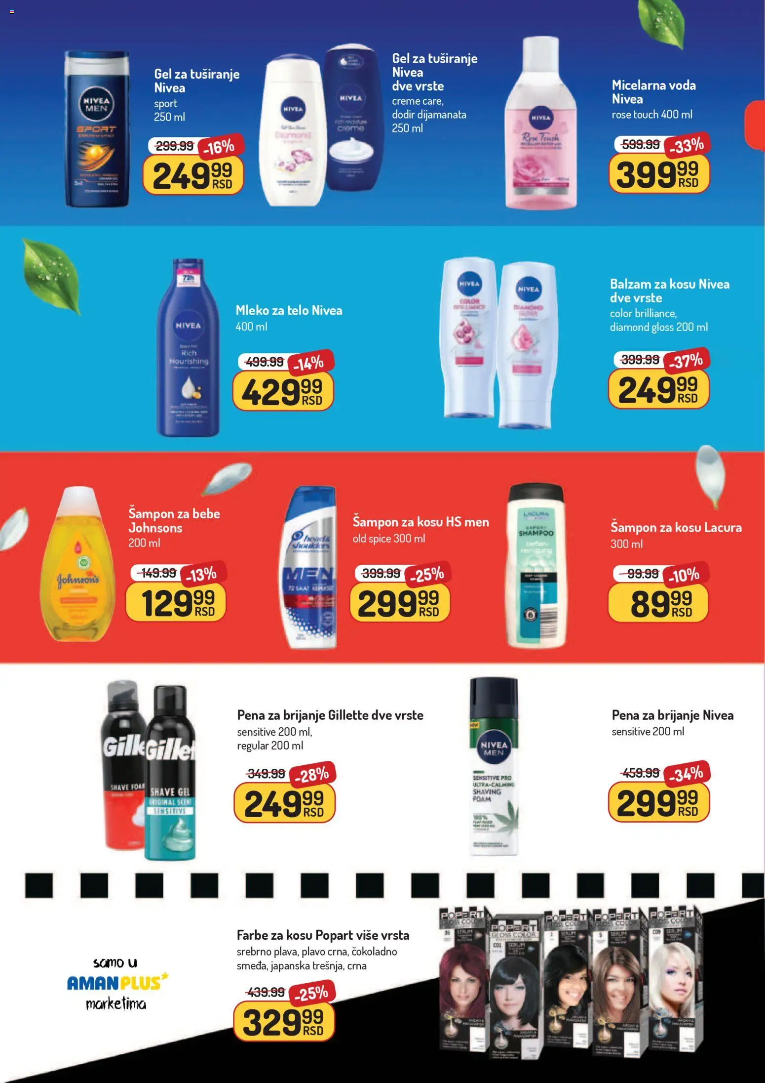 Aman katalog - važi od 08.12.2025 | Strana: 48 | Proizvode: Nivea, Pena za brijanje, Mleko za telo, Gel za tuširanje