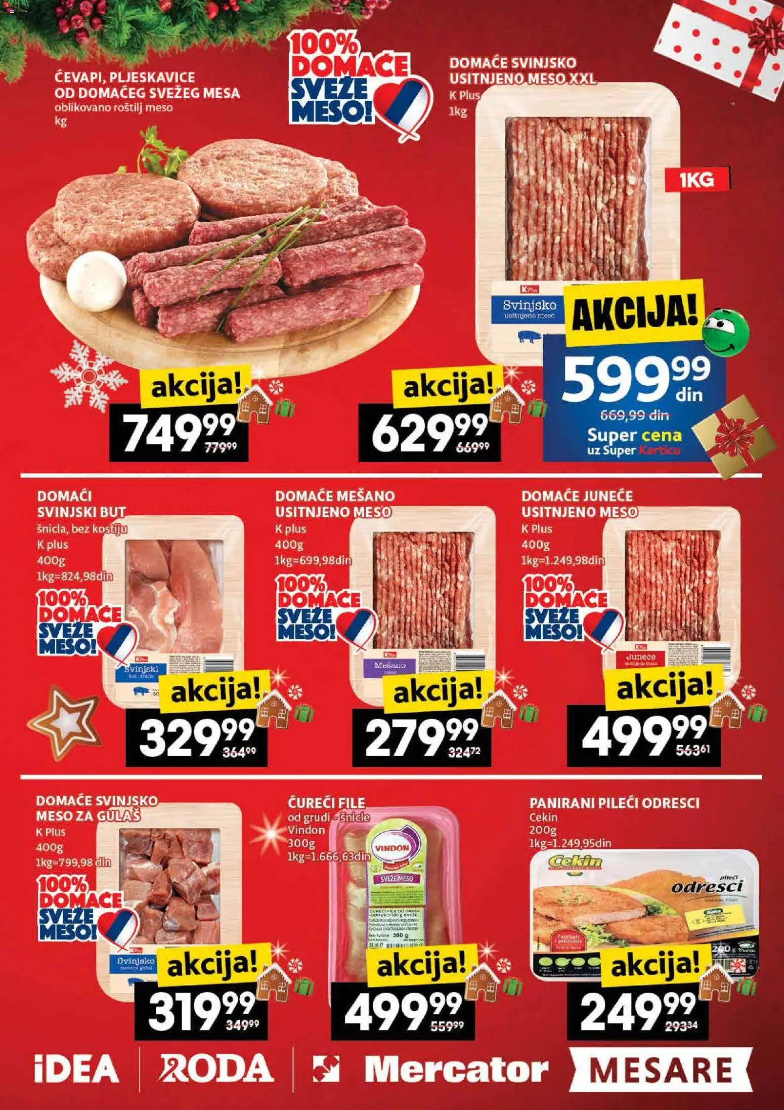 Roda katalog - važi od 04.12.2025 | Strana: 5 | Proizvode: Pljeskavice, Svinjski but, Meso za gulaš, Roštilj