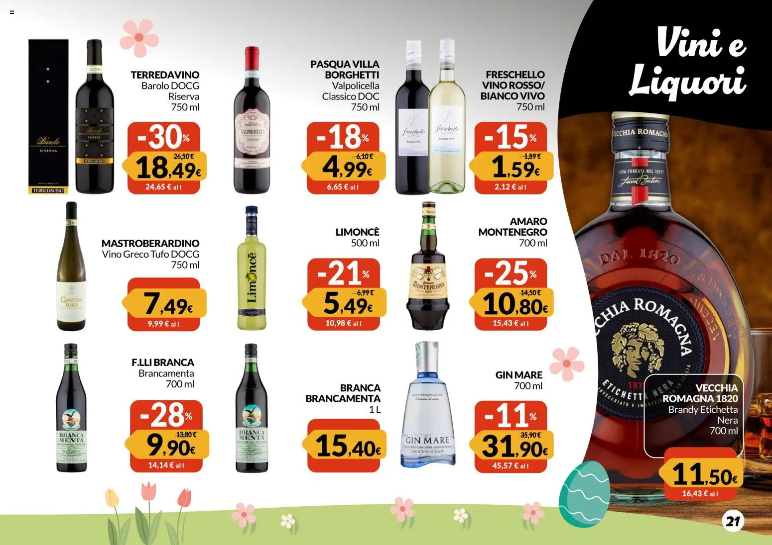 Volantino Famila del 12.03.2026 | Pagina: 21 | Prodotti: Gin, Vino, Menta, Brandy