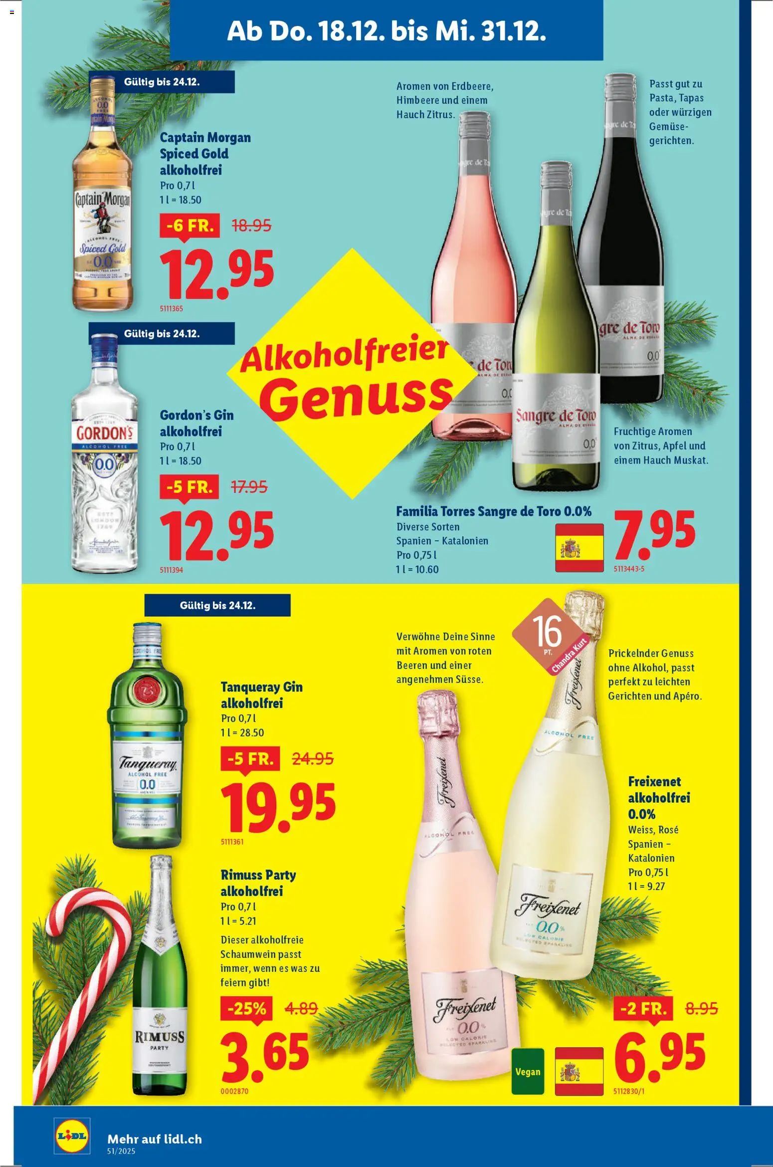 Lidl Aktionen – gültig ab 18.12.2025 | Seite: 18 | Produkte: Äpfel, Gemüse, Gin, Himbeere
