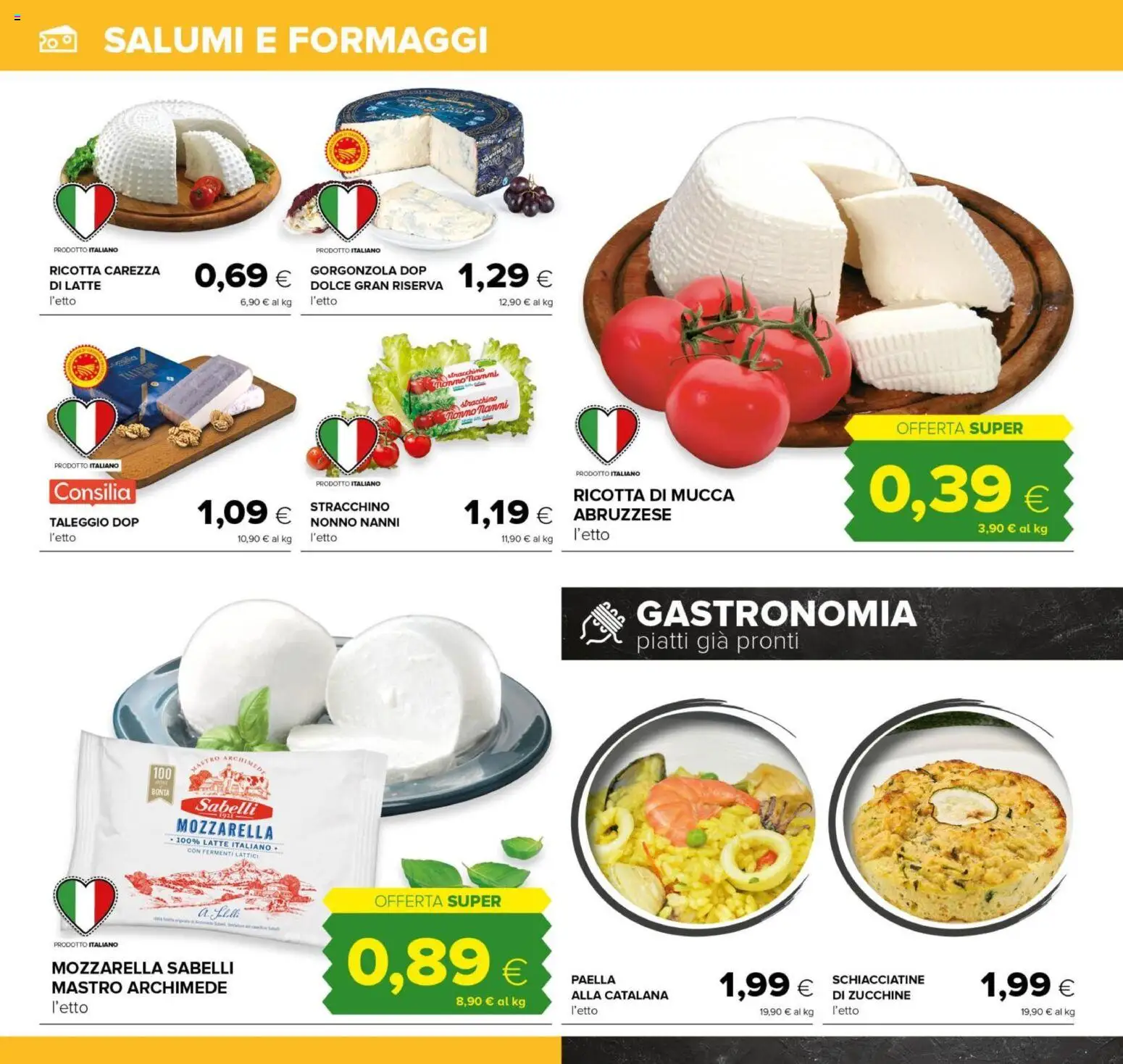 Volantino Oasi del 26.03.2026 | Pagina: 10 | Prodotti: Mozzarella, Stracchino, Zucchine, Gorgonzola