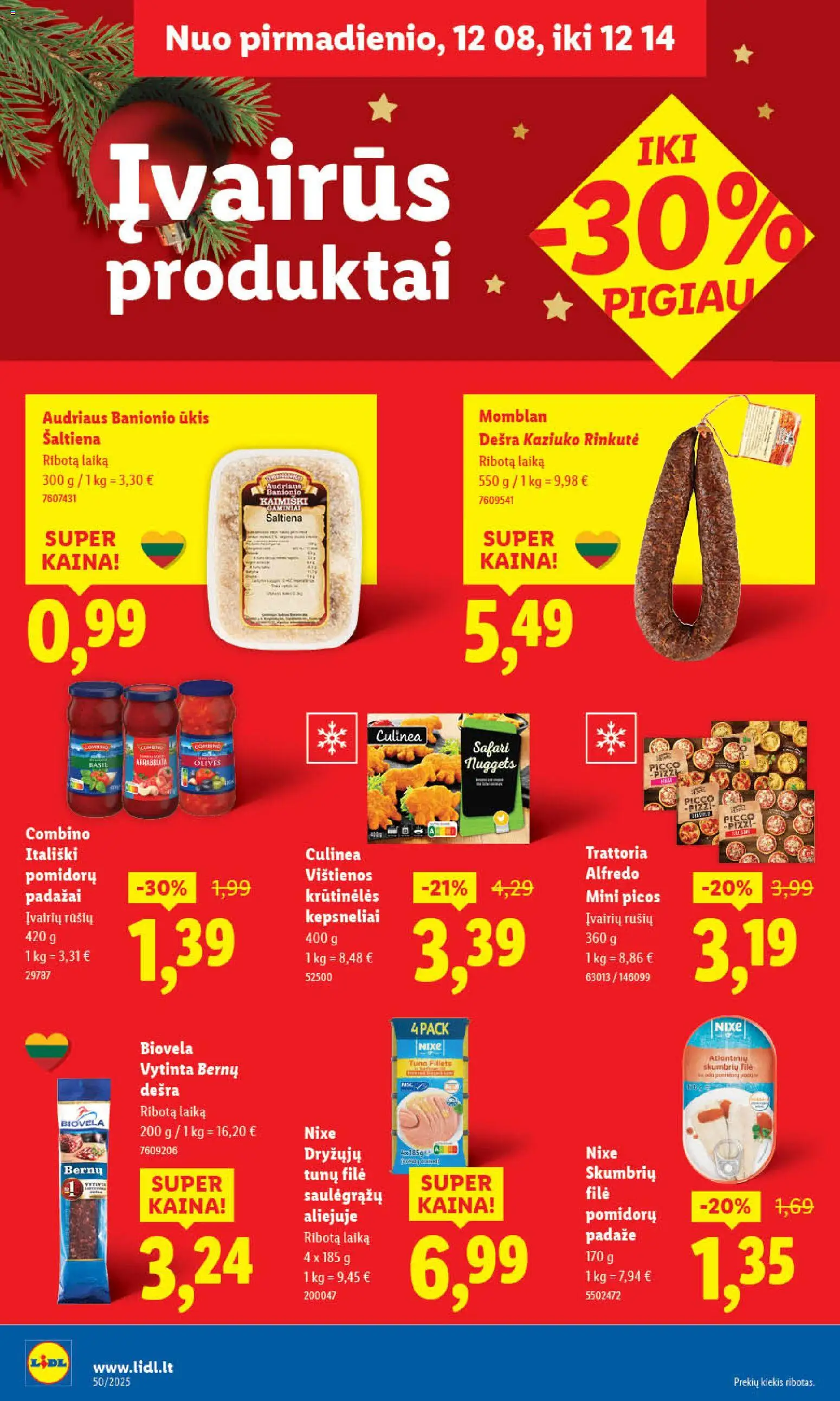 LIDL akcijos nuo 08.12.2025 | Puslapis: 40 | Prekių: Vištienos, Dešra