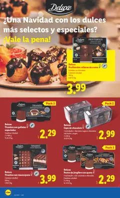 Vista previa Deluxe Postre de jengibre con queso, 2 variedades: con caramelo o chocolate. Contiene alcohol. 2 x 90 g válido desde el 03.11.2025 | Página: 26 | Productos: Κουρτίνα, Chocolate, Crema, Chocolate con leche