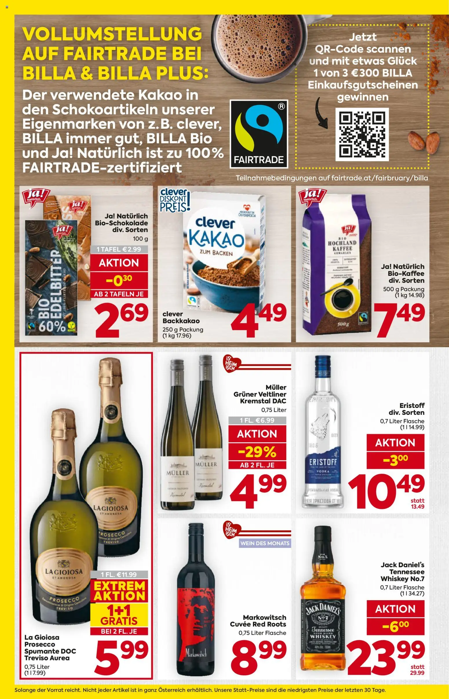 Billa Flugblatt - Steiermark gültig ab 12.02.2026 | Seite: 18 | Produkte: Whiskey, Kaffee, Wein