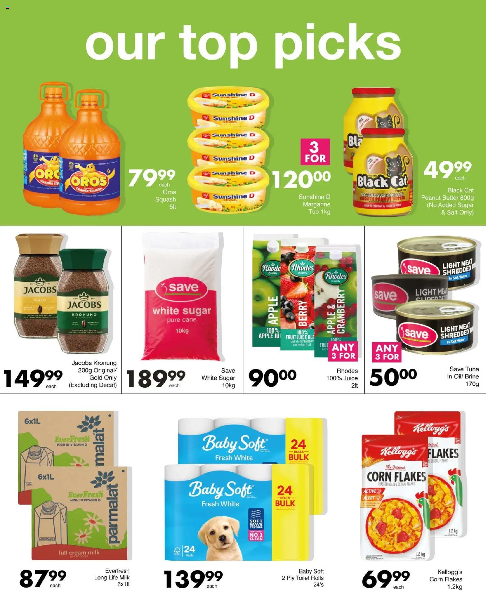 New Save catalogue – valid from 13.11.2025 | Page: 2 | Products: Squash, Milk, Peanut butter, Salt