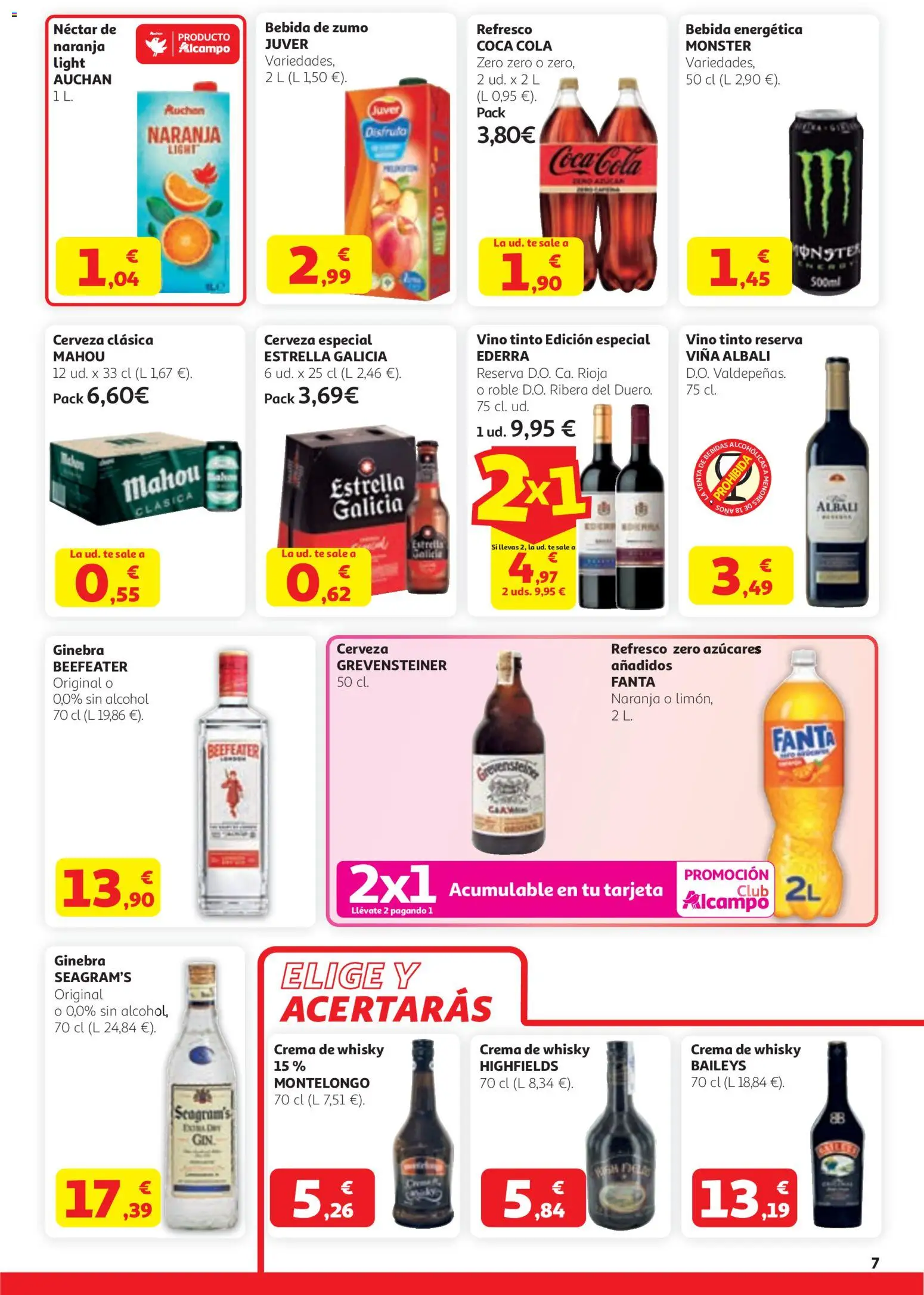 Alcampo SST Nacional │ válido desde el 12.03.2026 | Página: 7 | Productos: Cerveza, Ροζ πιπέρι, Crema, Néctar
