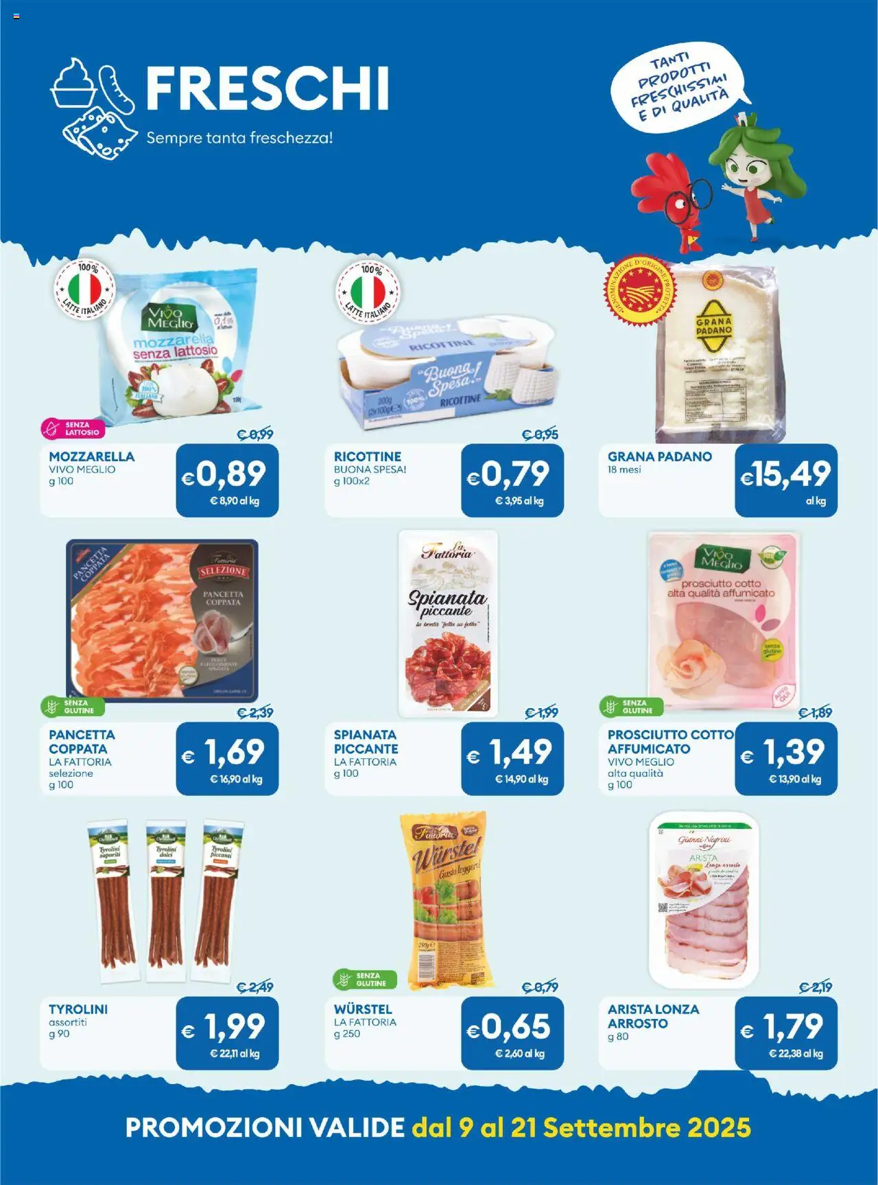 Volantino MD Discount del 09.09.2025 | Pagina: 19 | Prodotti: Arrosto, Pancetta, Mozzarella, Prosciutto