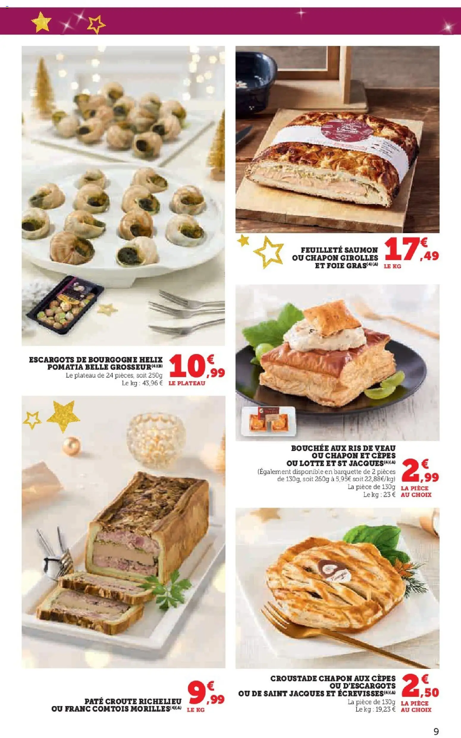 {H1} | Page: 9 | Produits: Ris de veau, Chapon, Plateau, Saumon