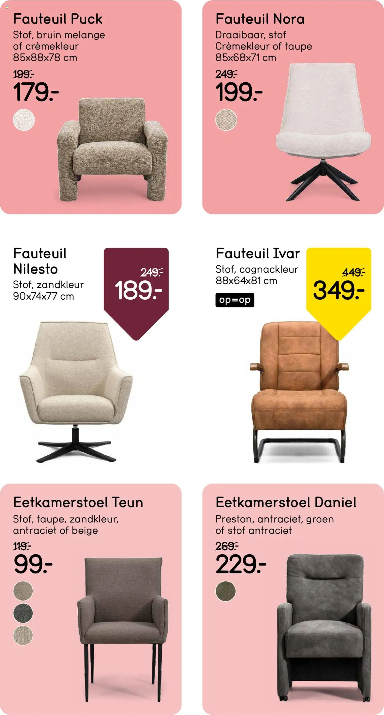  | Pagina: 9 | Producten: Fauteuil