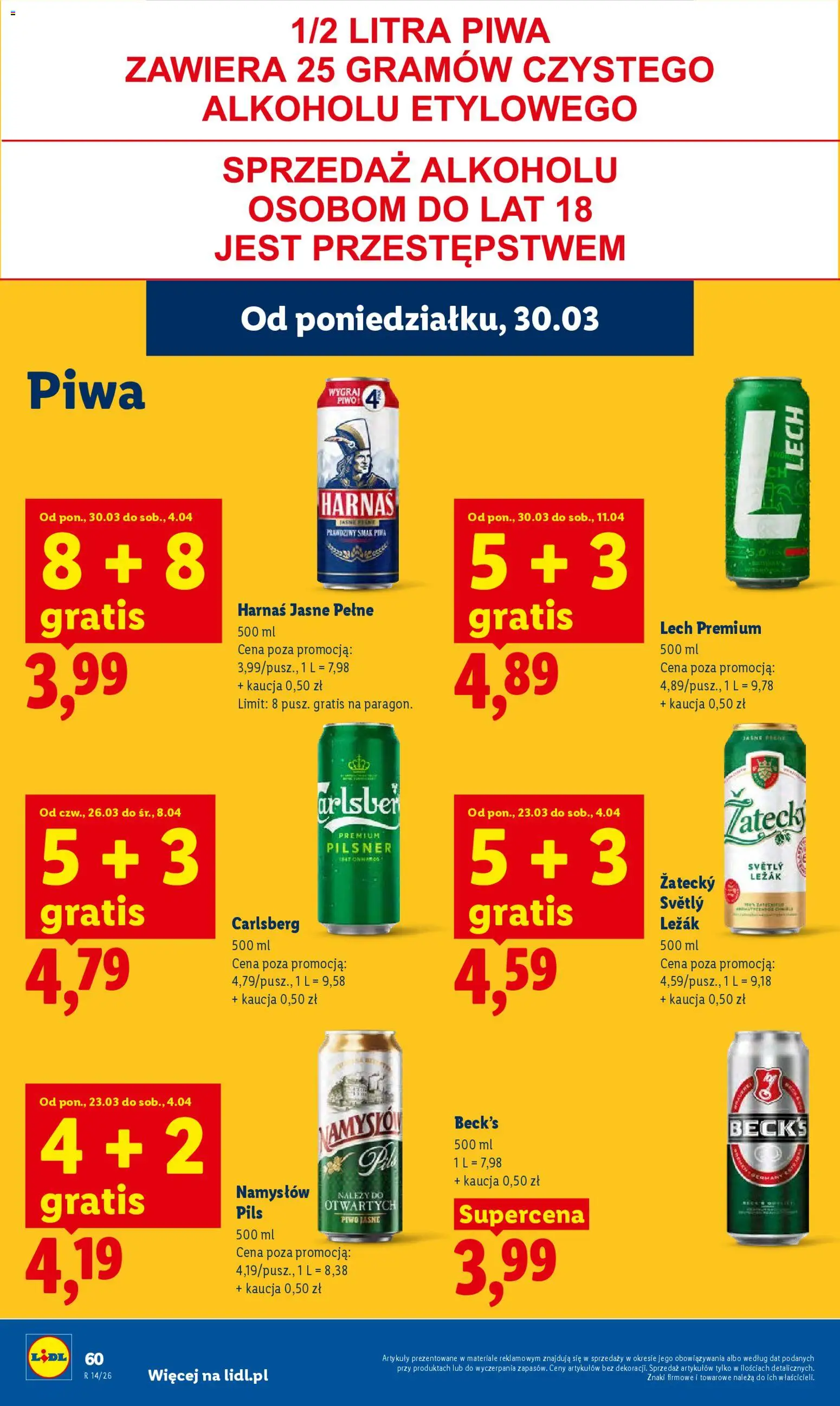 Lidl Polsko leták od 30.03.2026 | Strana: 60 | Produkty: Pilsner