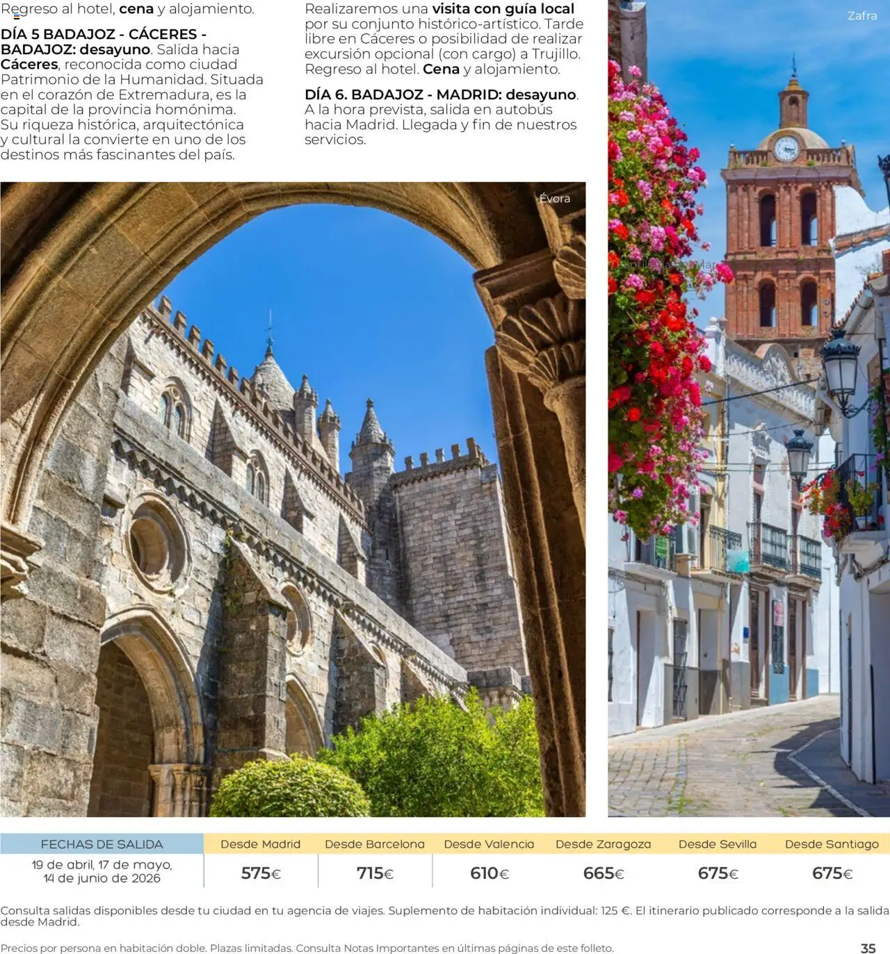 Viajes El Corte Inglés - Club de Vacaciones - Vacaciones Económicas Personalizado │ válido desde el 01.09.2025 | Página: 35