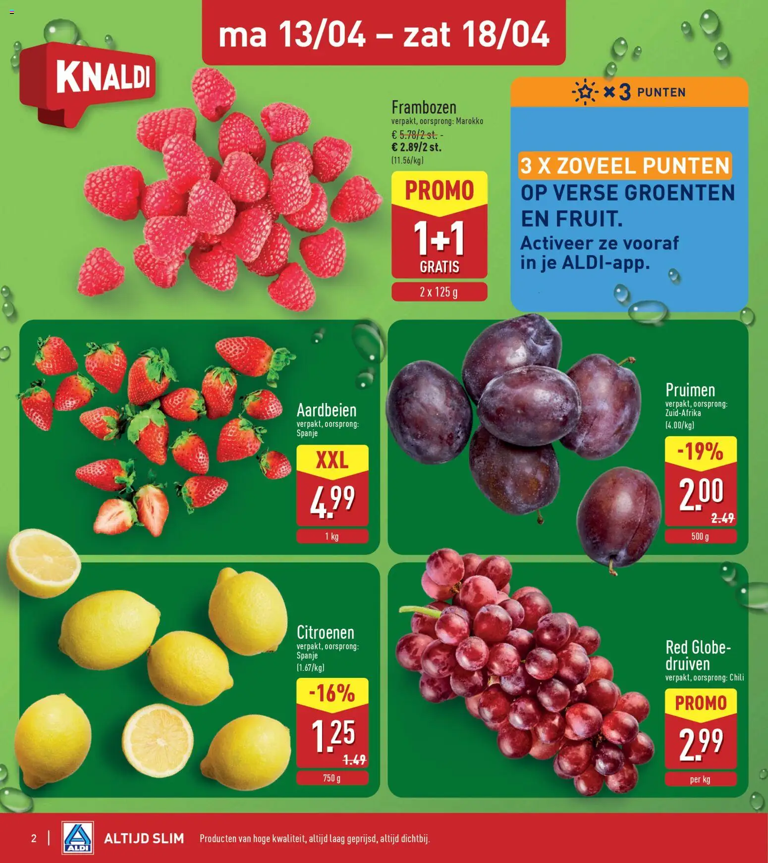 {H1} | Pagina: 2 | Producten: Aardbeien, Groenten, Druiven, Frambozen