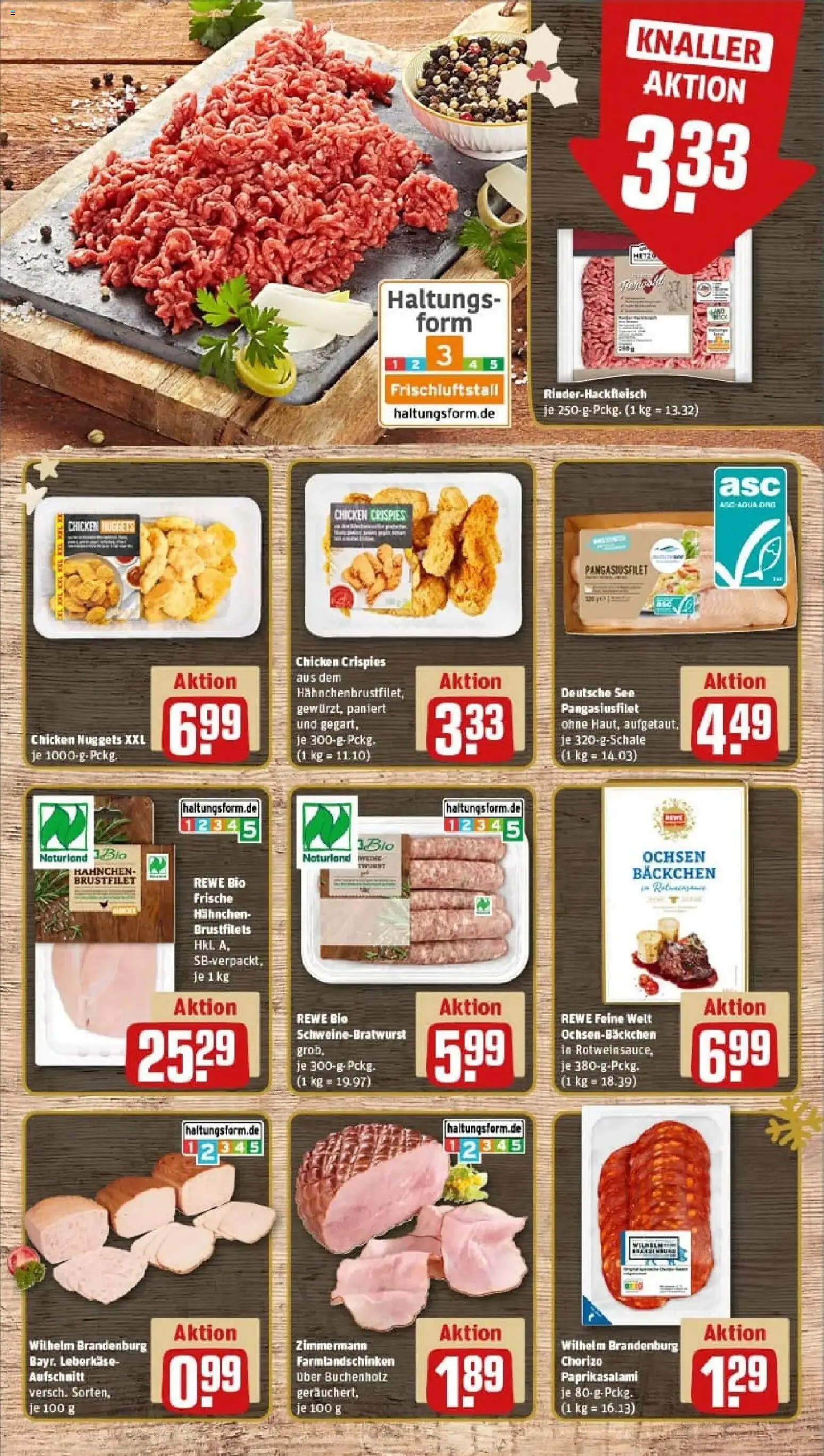 Rewe prospekt Hanau	 – gültig ab 23.11.2025 | Seite: 10 | Produkte: Hahnchen, Paprika, Salami, Leberkase