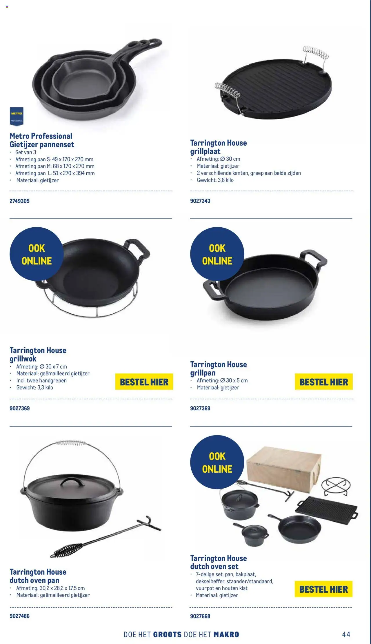  | Pagina: 44 | Producten: Pan, Gietijzer, Oven, Gewicht