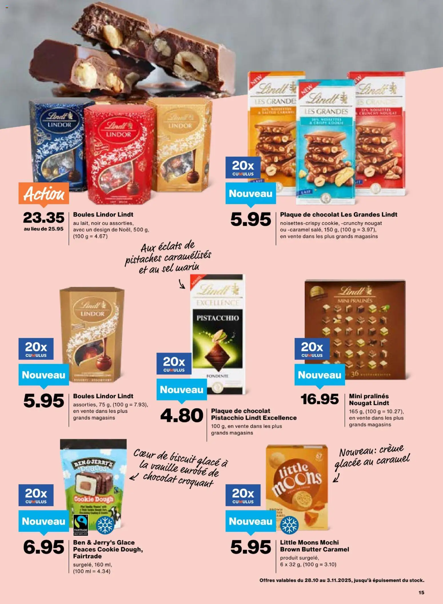 Migros Aktionen FR – gültig ab 28.10.2025 | Seite: 15 | Produkte: Glace, Butter, Creme