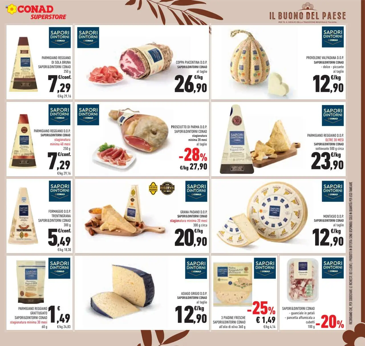 Volantino Conad del 22.10.2025 | Pagina: 41 | Prodotti: Formaggio, Prosciutto, Parmigiano, Guanciale