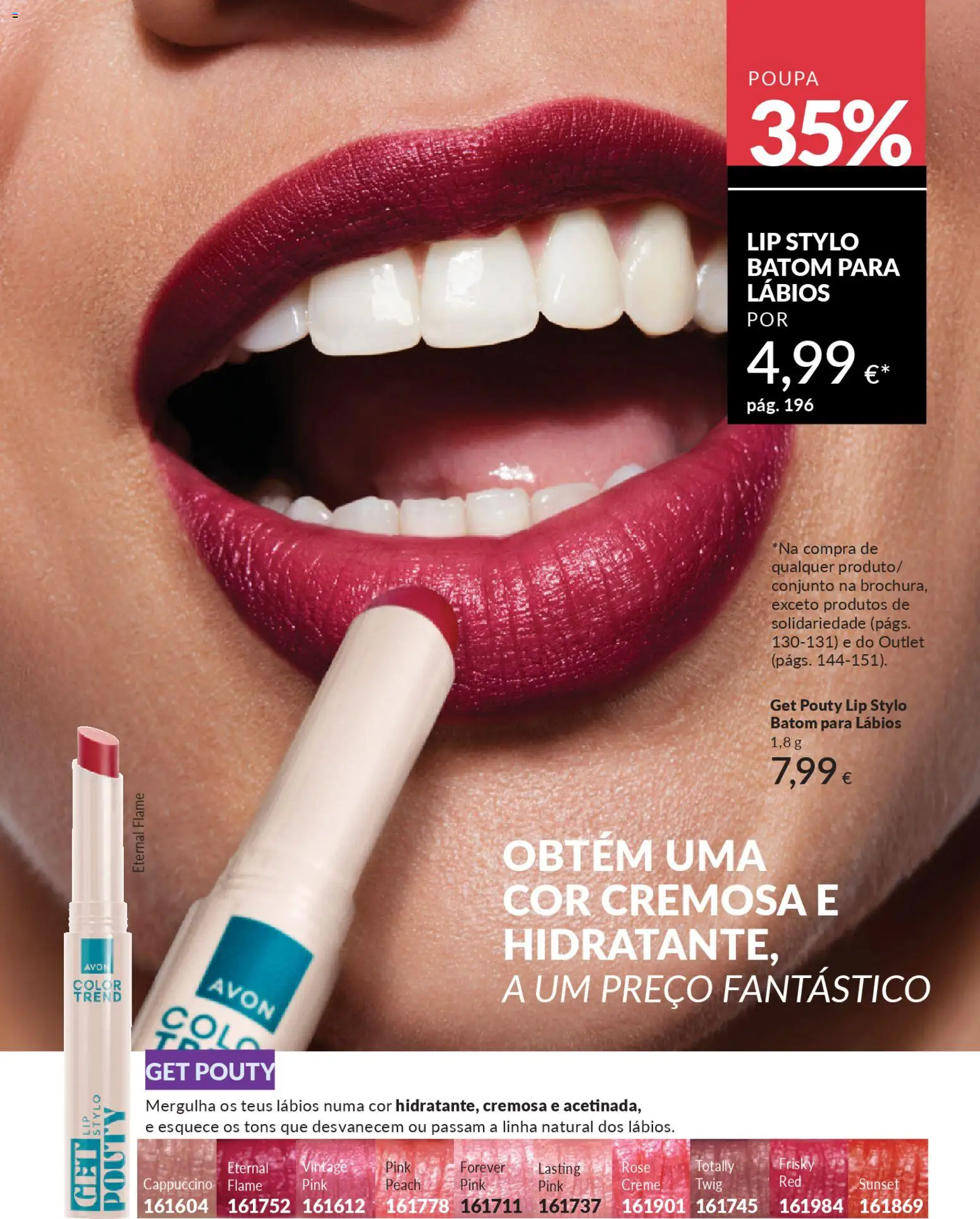 Catálogo Avon Campanha 1 │ válido de 01.01.2026 | Página: 196 | Produtos: Batom, Creme