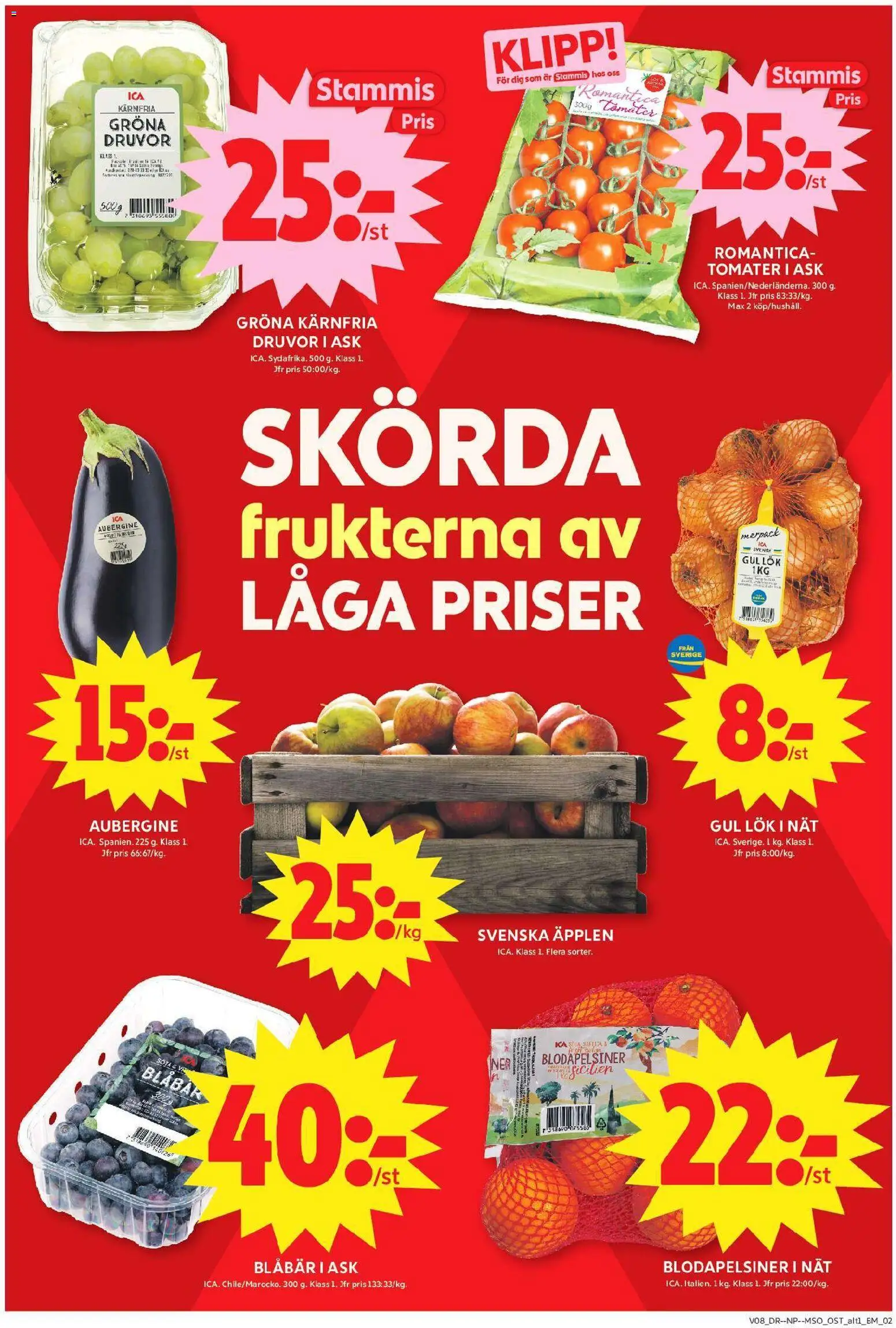 ICA Maxi reklamblad aktuell från 16.02.2026 | Sida: 5 | Produkter: Ost, Tomater, Blåbär, Aubergine