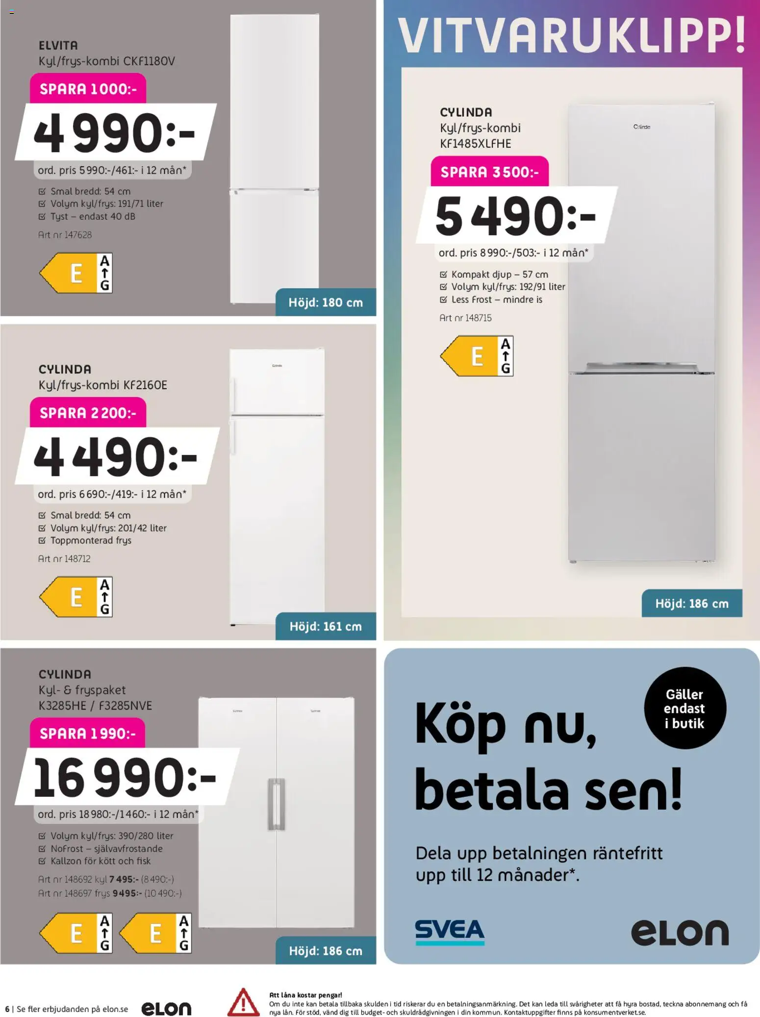 Elon reklamblad aktuell från 27.04.2026 | Sida: 6 | Produkter: Galler, Frys