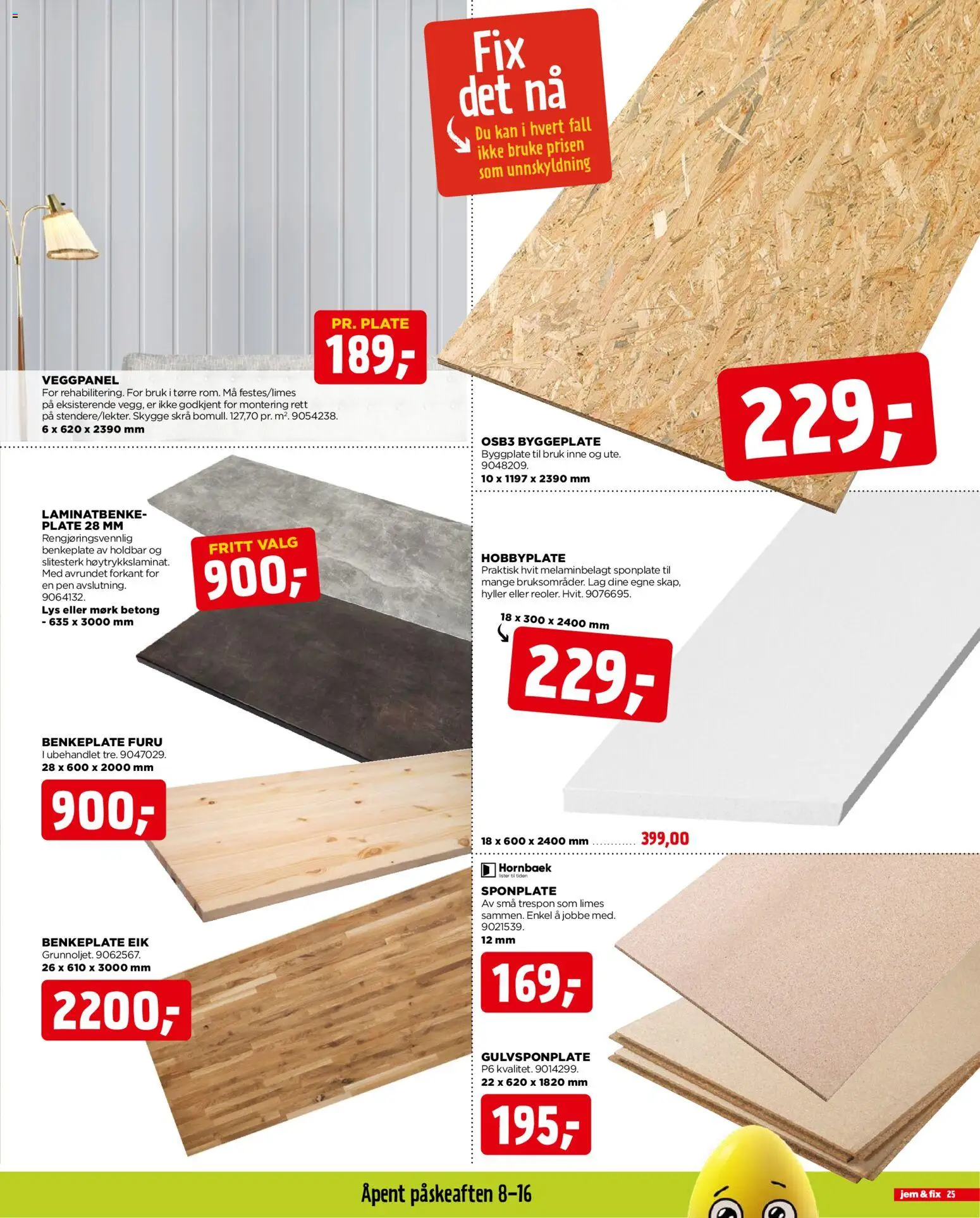 {H1} | Side: 25 | Produkter: Plate, Lys